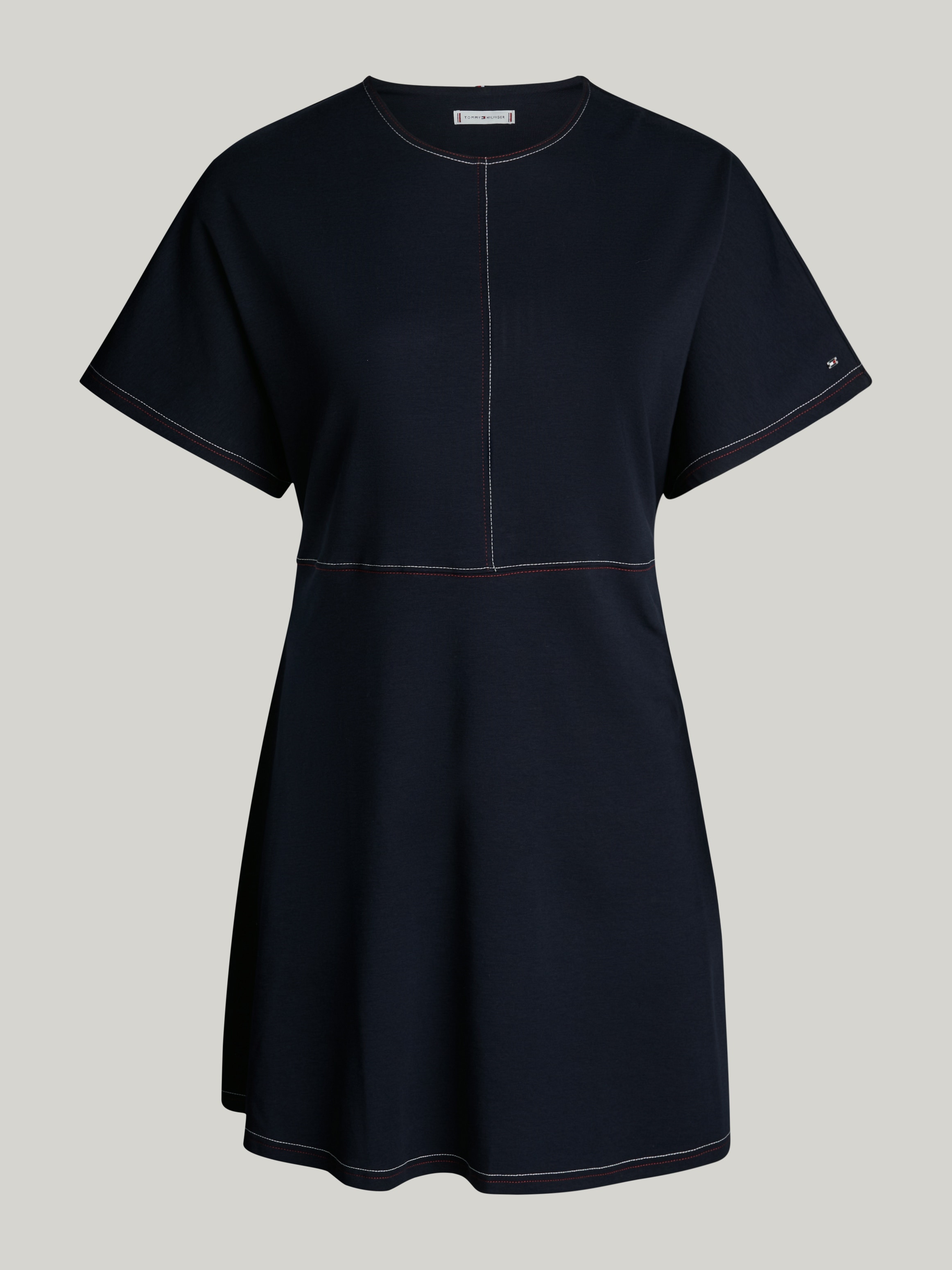 Tommy Hilfiger Curve Blusenkleid »CRV GLOBAL STP STITCH F&F DRS SS«, Große Größen