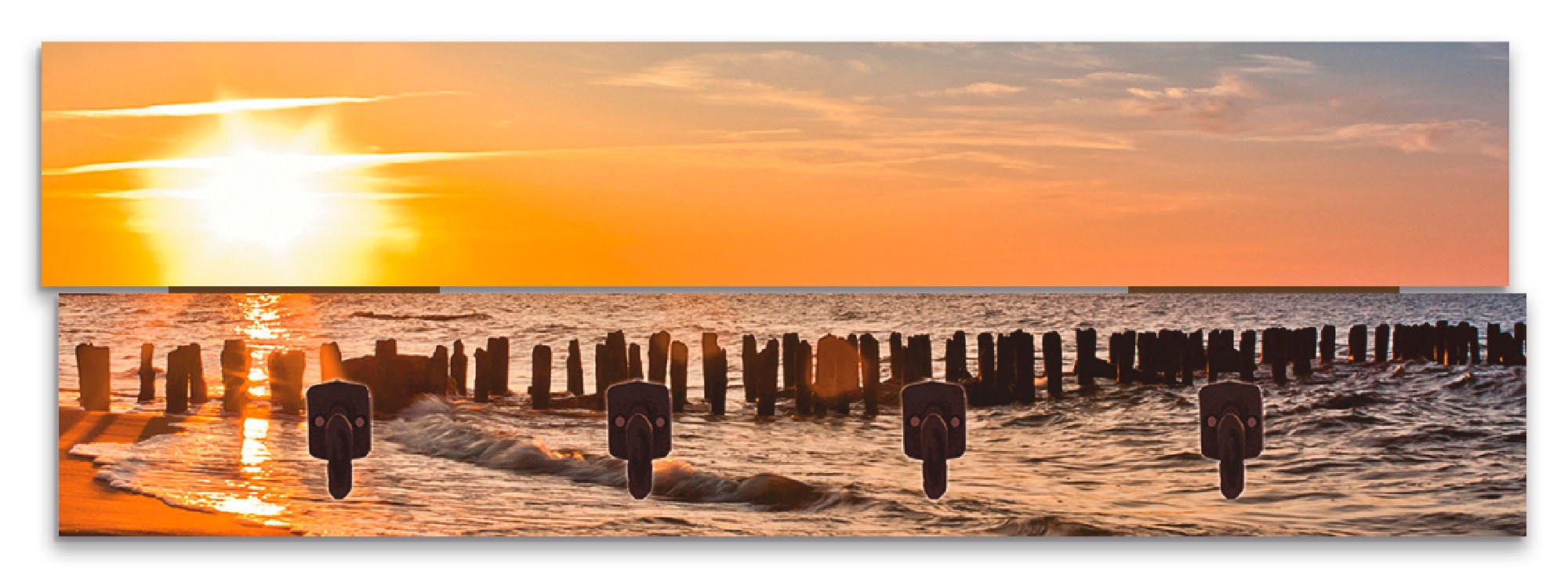 Artland Garderobenleiste »Schöner Sonnenuntergang am Strand«, teilmontiert günstig online kaufen