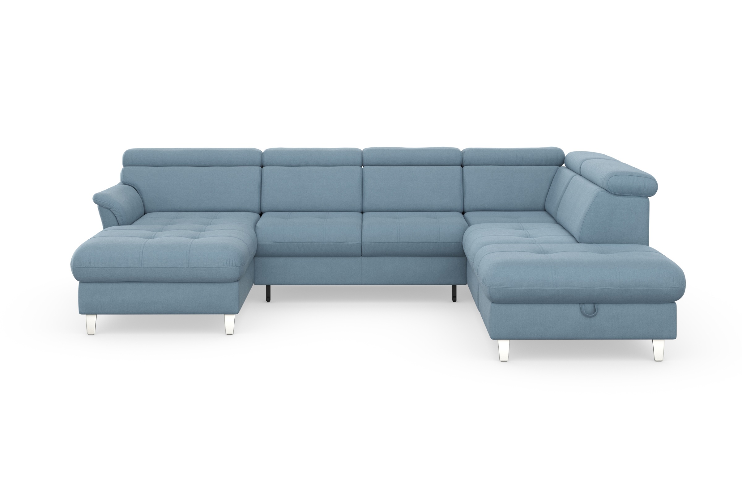 sit&more Wohnlandschaft »Marano U-Form«, inklusive Kopfteilverstellung, wahlweise mit Bettfunktion, Bettkasten