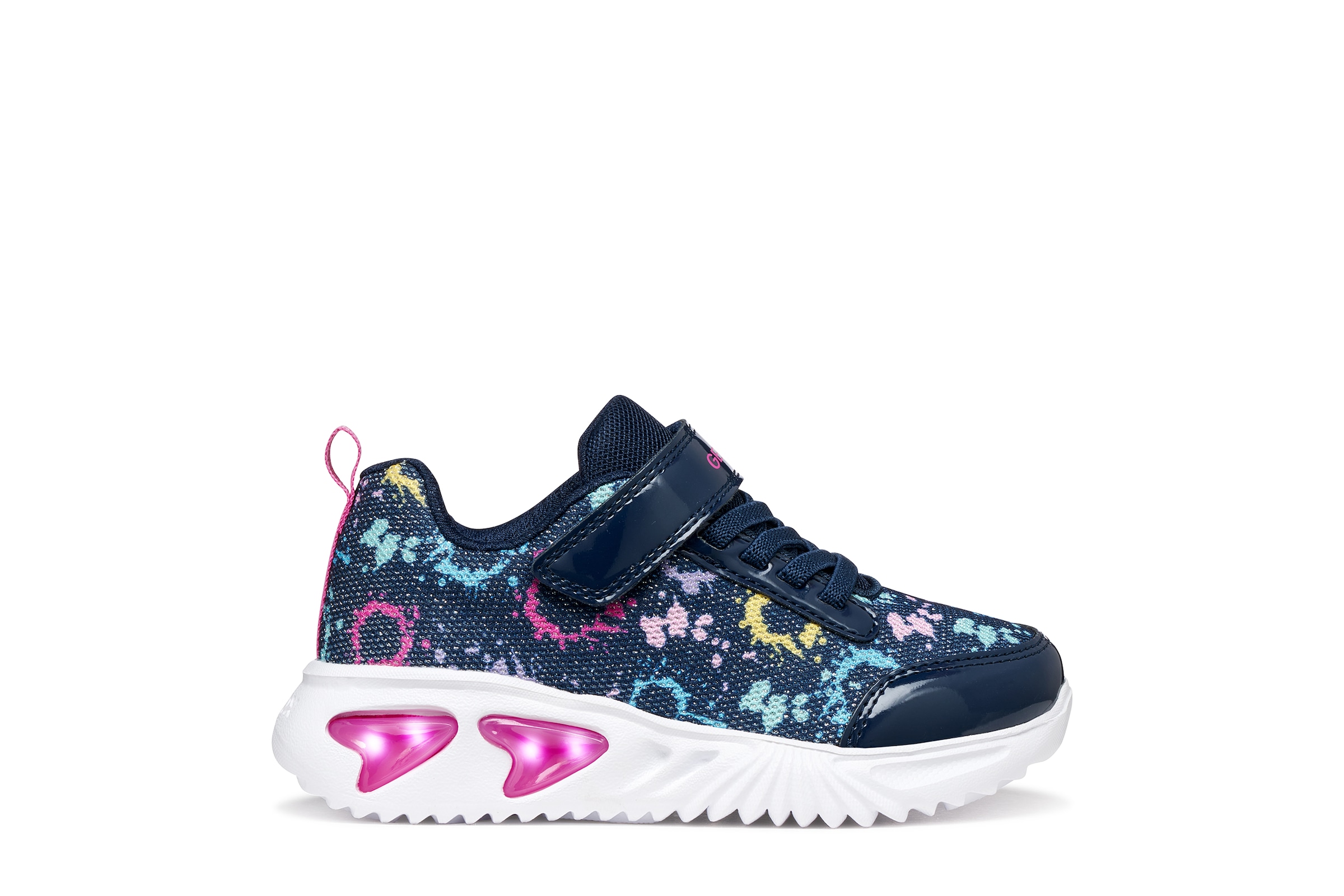Geox Sneaker »J ASSISTER GIRL«  Halbschuh mit Blinkfunktion, Größenschablone zum Download