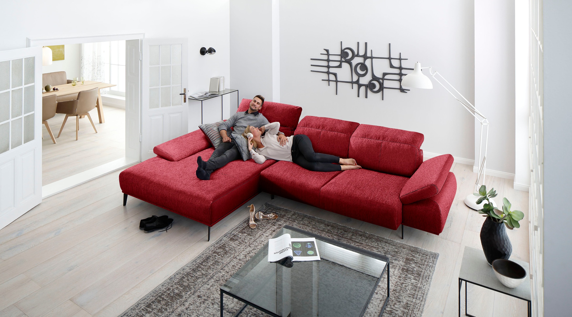 W.SCHILLIG Ecksofa "levi, Designsofa, elegant und zeitlos, bequem, L-Form", günstig online kaufen