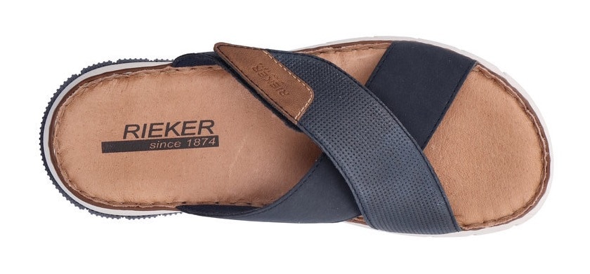 Rieker Pantolette, Sommerschuh, Schlappen, Klettschuh, mit Klettriemchen