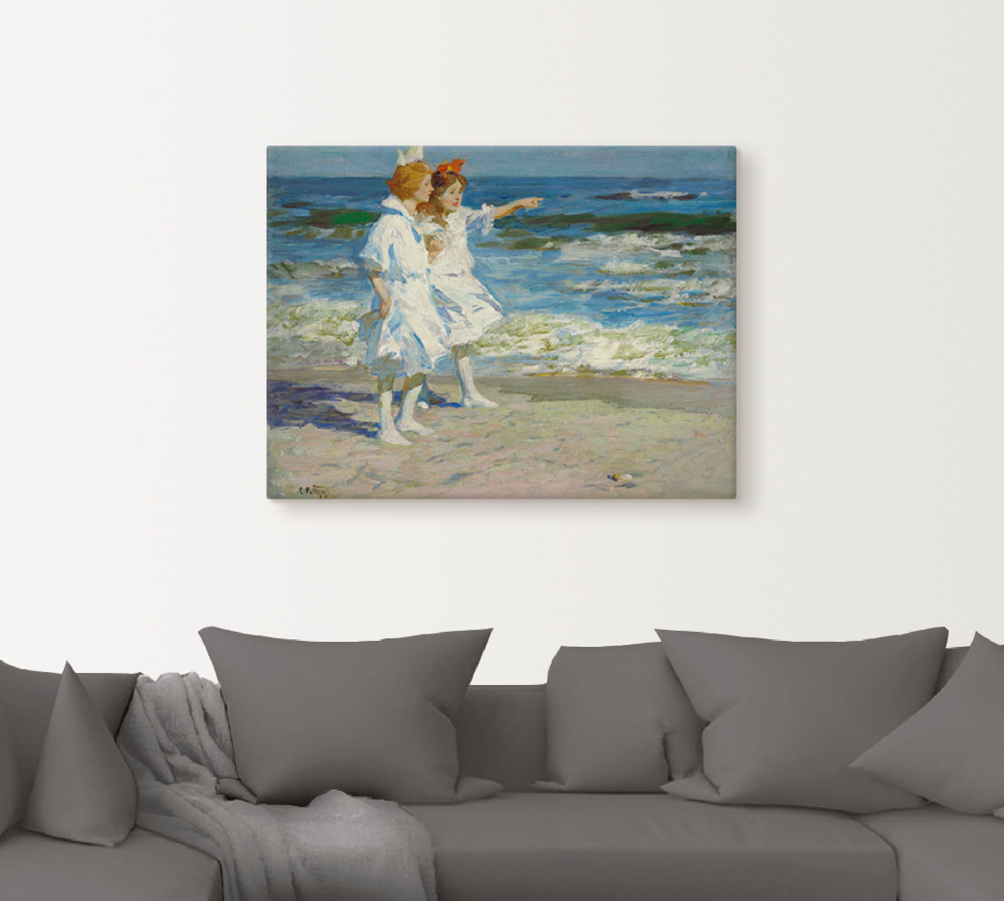 Artland Wandbild »Mädchen am Strand.«, Kind, (1 St.), als Leinwandbild, Wan günstig online kaufen