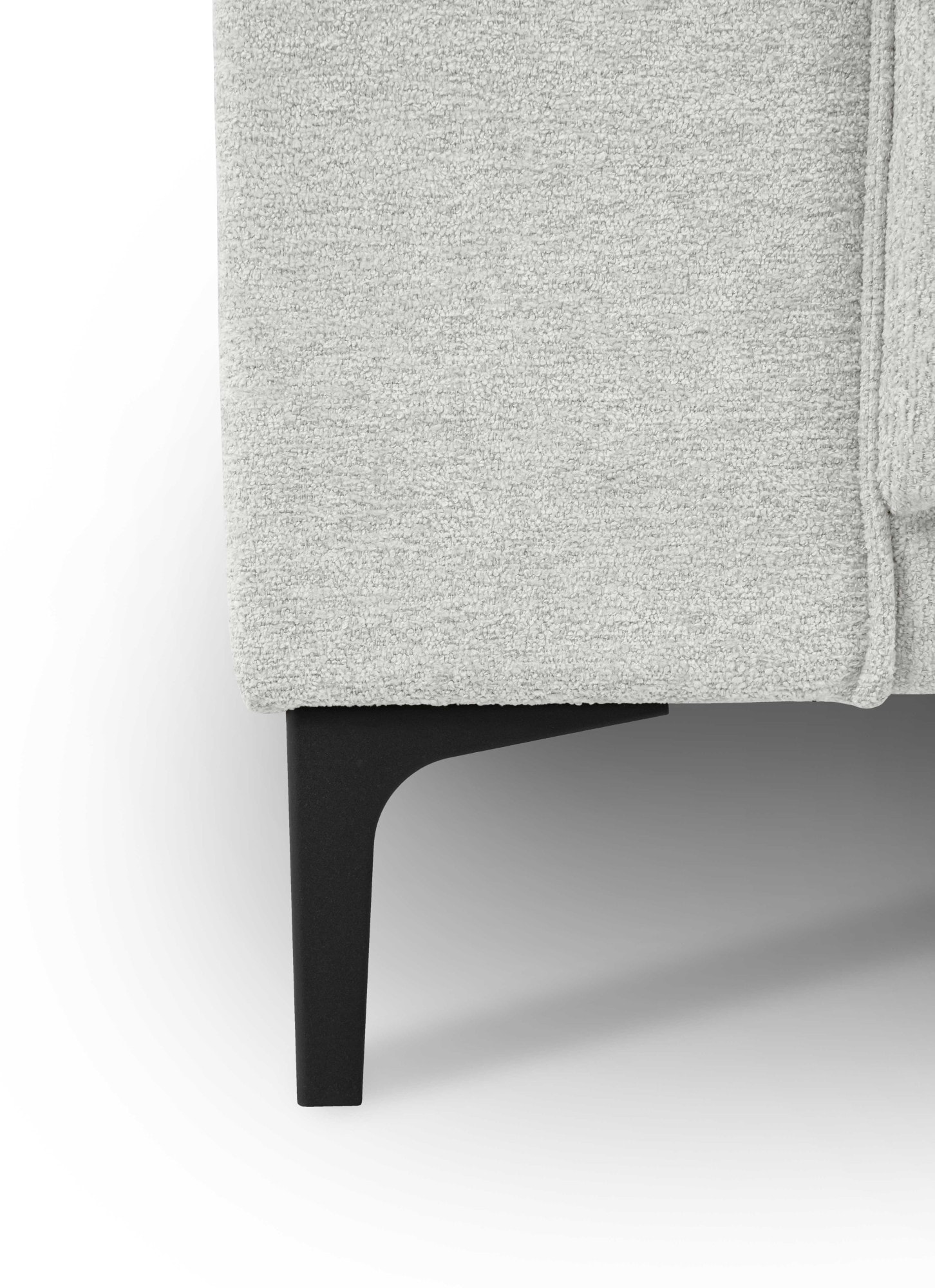 Places of Style 3-Sitzer »Oland«, 224 cm, Wellenunterfederung, Skandi-Design, Metallfüße