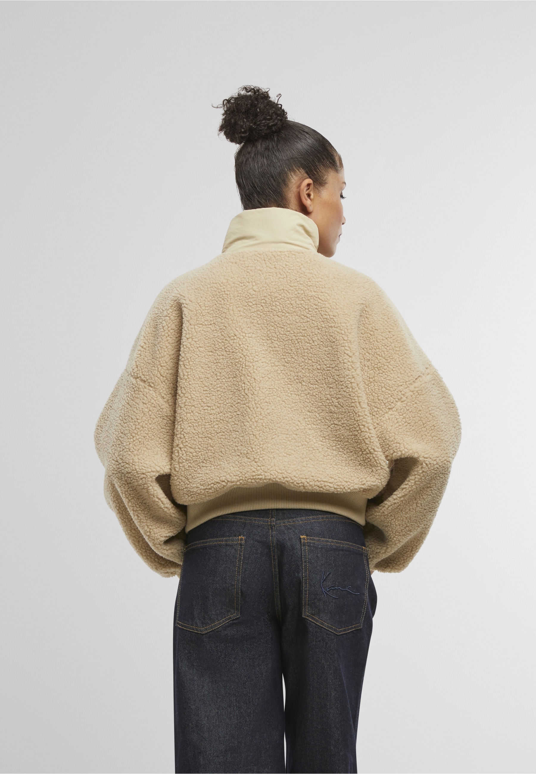 Karl Kani Bomberjacke »Karl Kani OG Crop Teddy Bomber Jacket« 1 Stk. tlg. ohne Kapuze