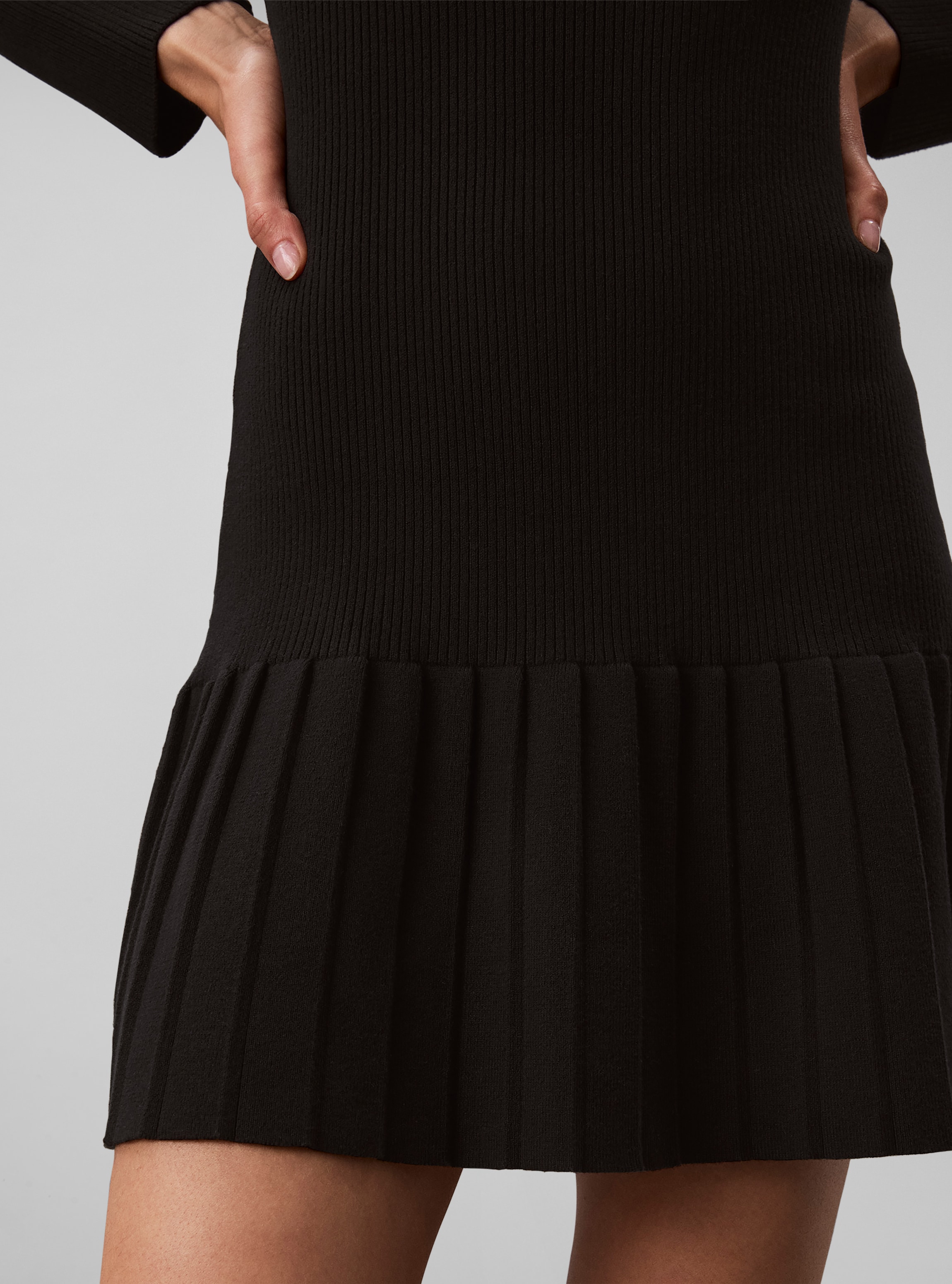 Calvin Klein Minikleid »MOCKNECK MINIDRESS« Ohne Tasche Regular fit mit Falten