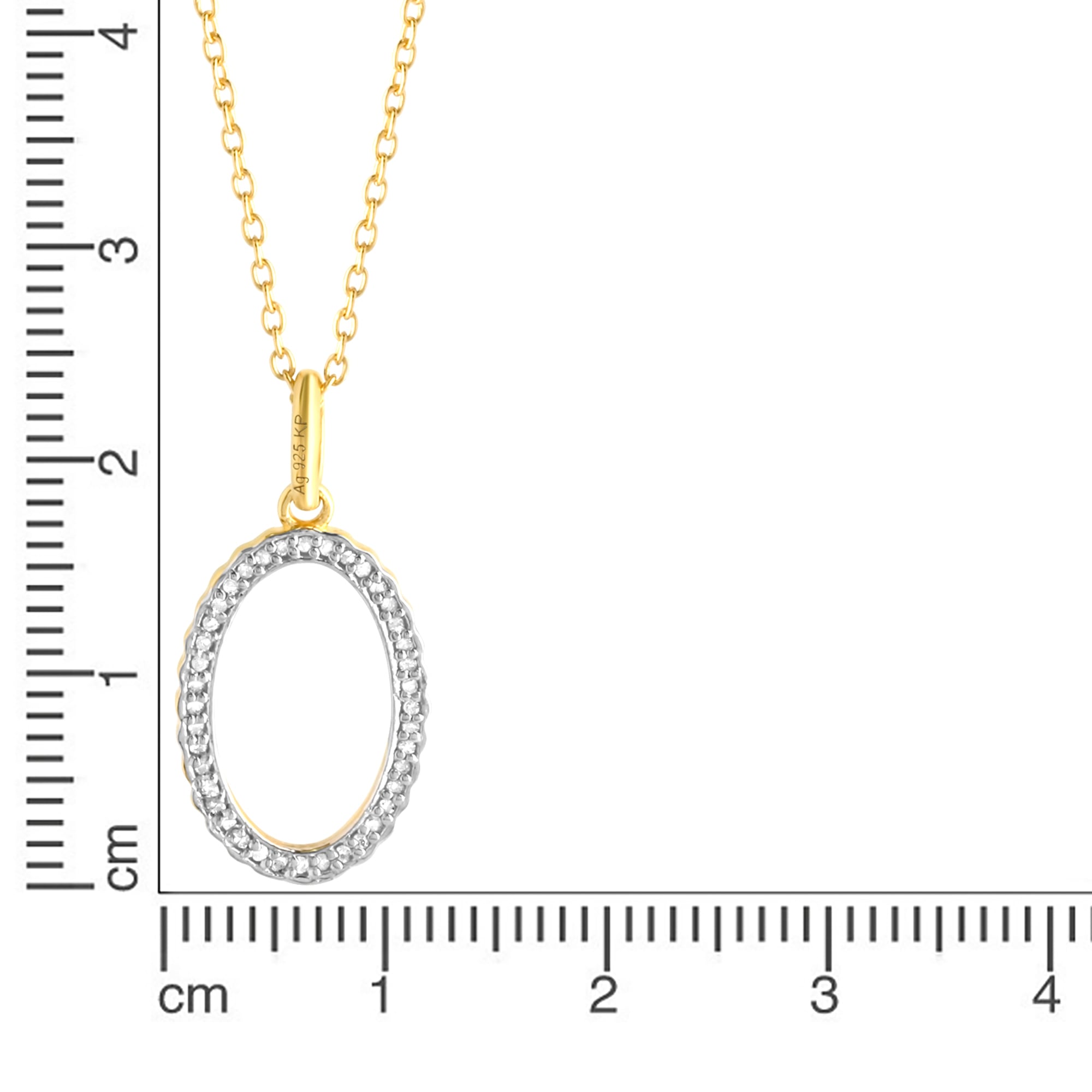 Diamonds by Ellen K. Kette mit Anhänger »Silber 925 vergoldet mit 40x Diamant zus. 0,11ct.«