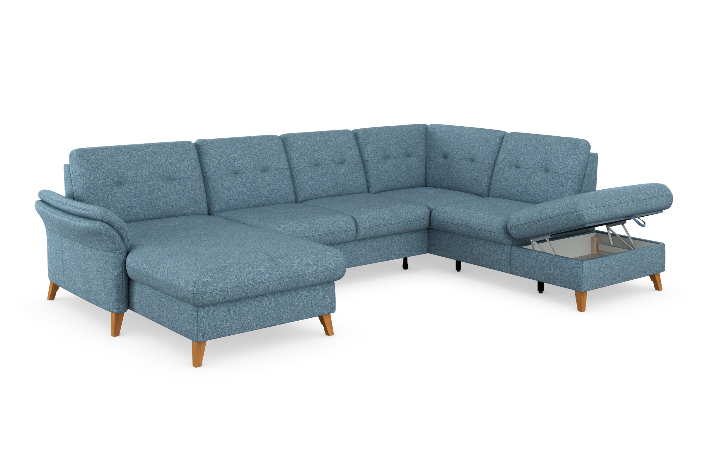 sit&more Wohnlandschaft »Göteborg«, inkl. Sitztiefenverstellung, wahlweise mit Bettfunktion & Bettkasten