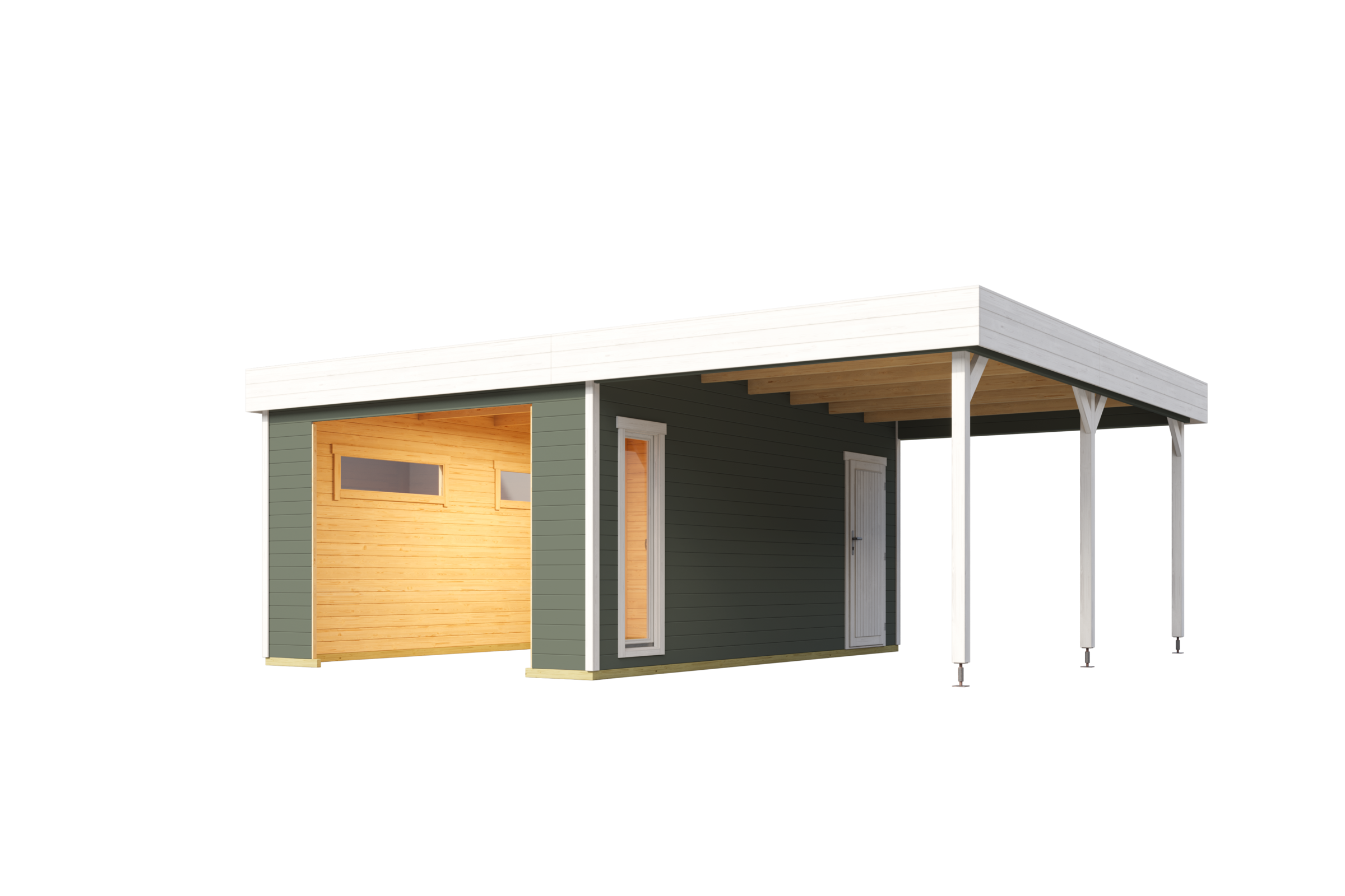 Nordic Holz Garage »BAHAMAS«, BxT: 680x560 cm, ohne Tor