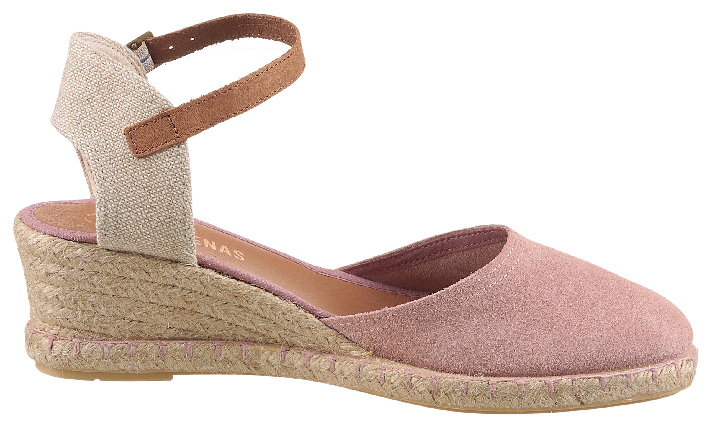 VERBENAS Sandalette »MALENA SERRAJE«, Sommerschuh, Riemchensandale, Urlaubschuh mit Keilabsatz