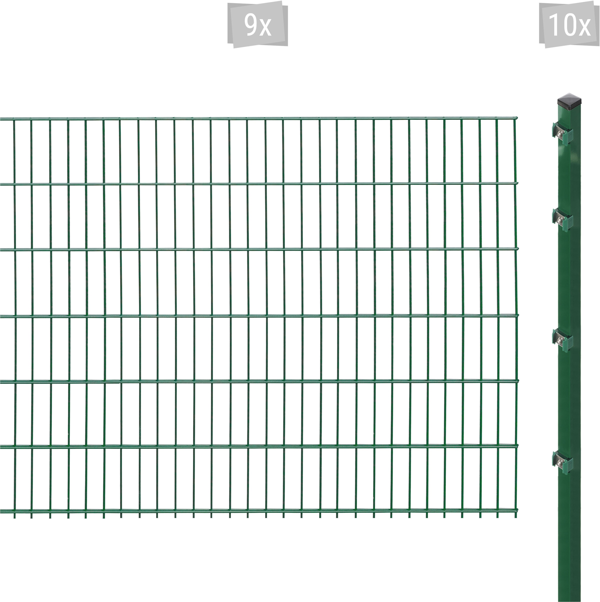 Arvotec Doppelstabmattenzaun »ESSENTIAL 123 zum Einbetonieren« Zaunhöhe 123 günstig online kaufen