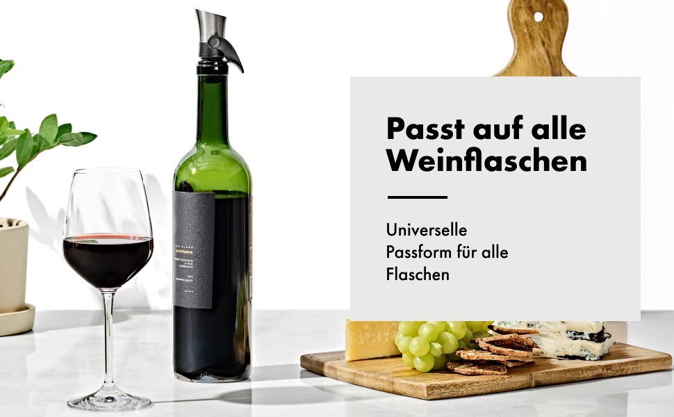 OXO SteeL Flaschenausgießer »Weinverschluss und Ausgießer aus Stahl«