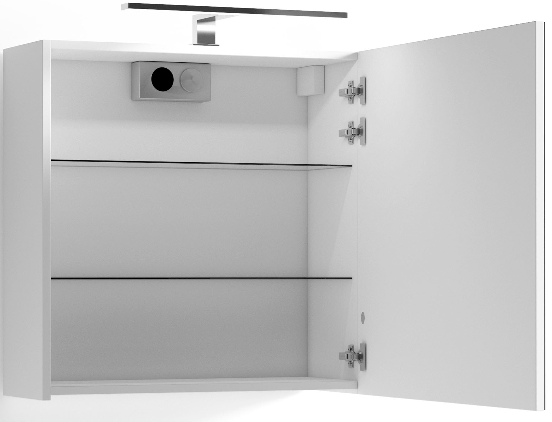byLIVING Spiegelschrank »Spree«, Breite 60 cm, 1-türig, mit LED Beleuchtung  und Schalter-/Steckdosenbox jetzt im %Sale