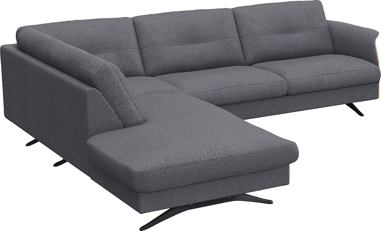 FLEXLUX Ecksofa »Glow bequem und komfortabel durch hochwertigen Sitzaufbau, günstig online kaufen