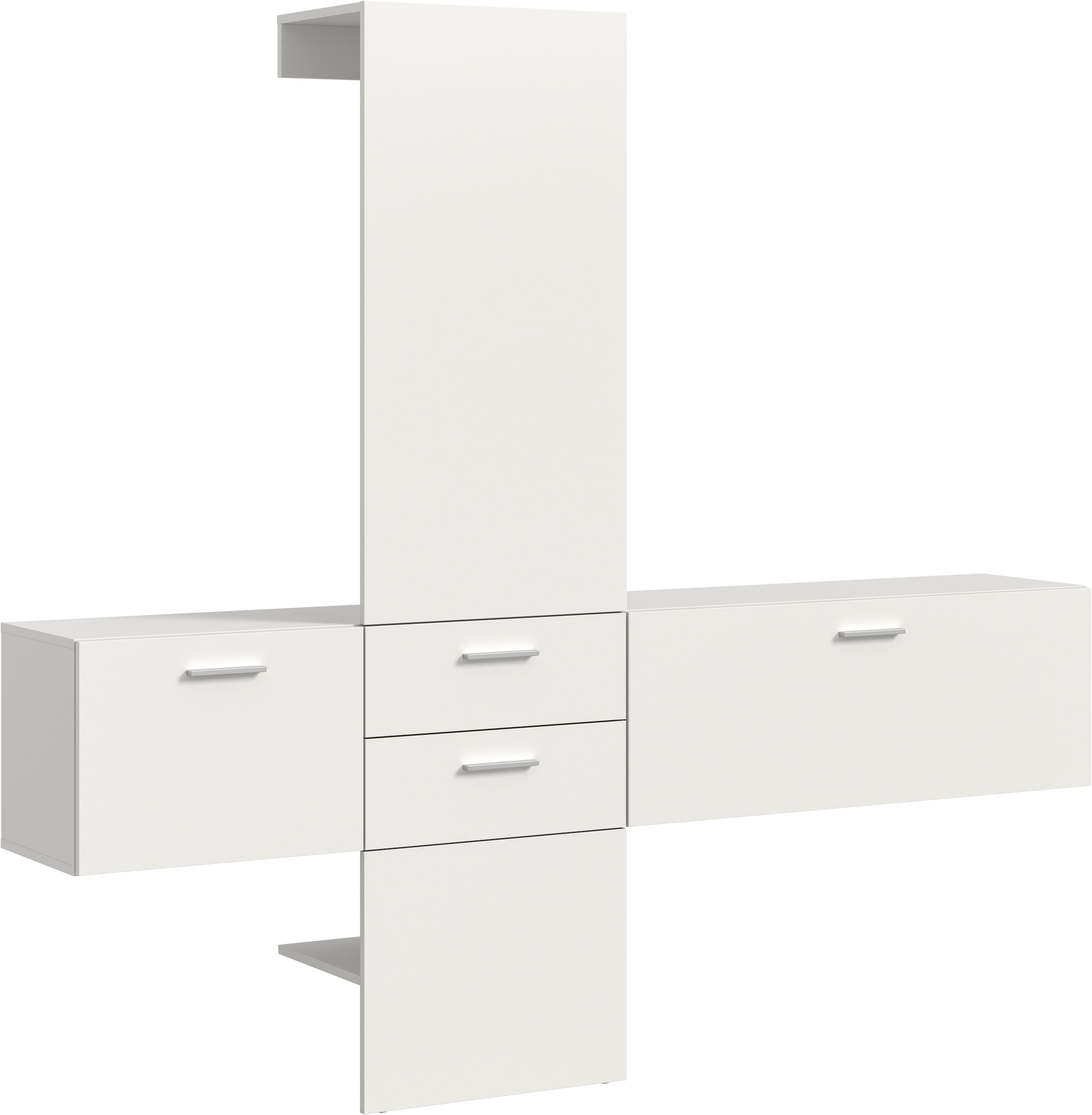 INOSIGN Garderoben-Set, (Set, 3 St.), Lumo, Garderobenset Breite 208 cm, Spiegel, 2 Schubladen, Flur, Diele
