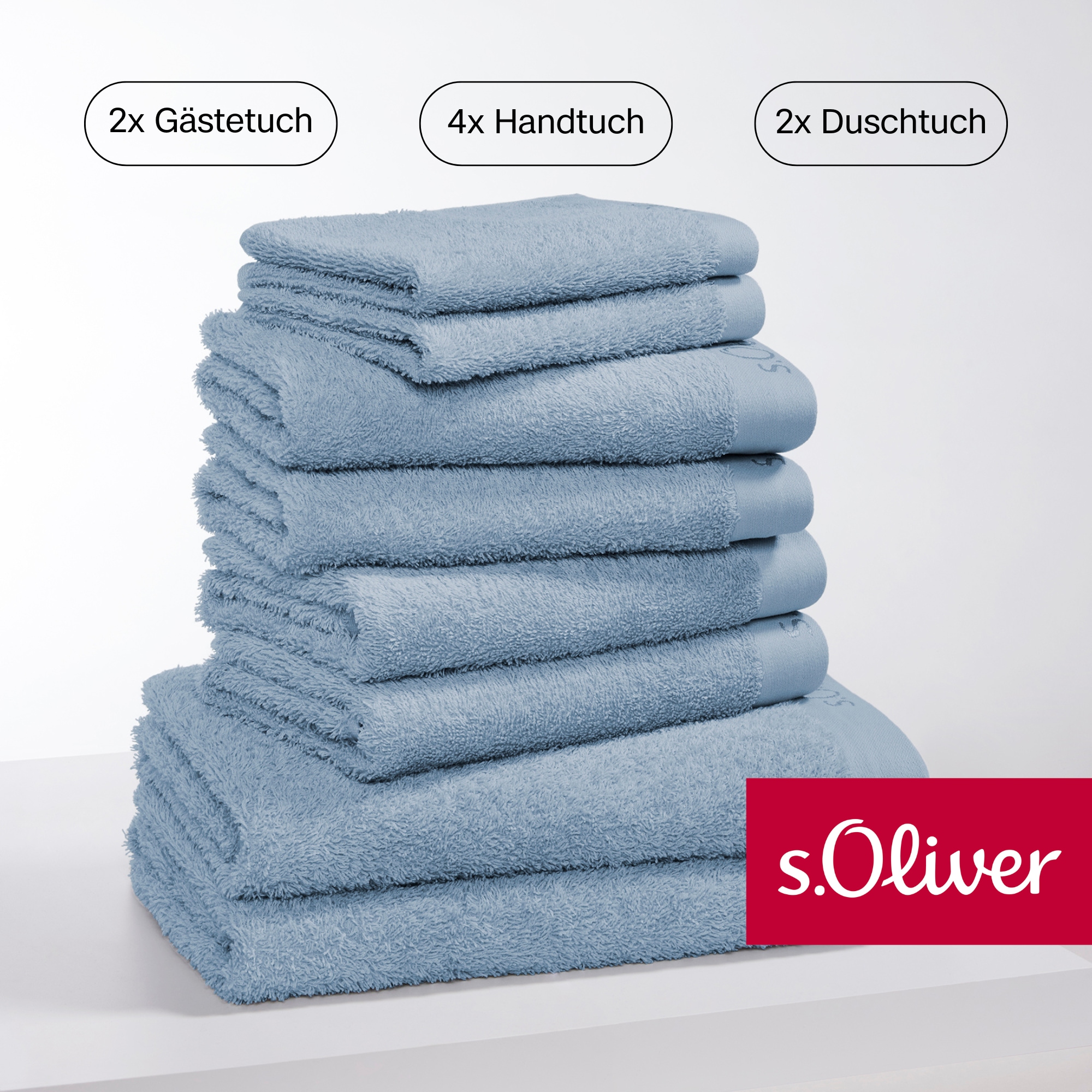 s.Oliver Handtuch Set »s.Oliver, Premium Qualität, 600 gr/m²«, (Set, 8 St., günstig online kaufen