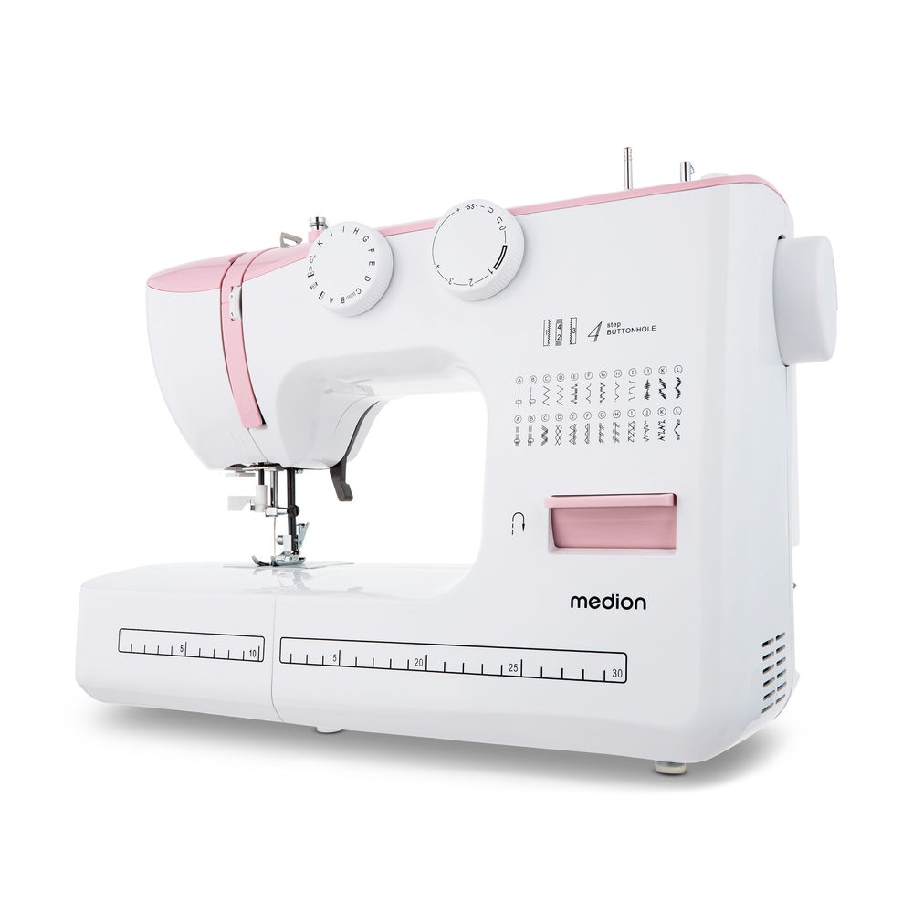 Medion® Freiarm-Nähmaschine »SM60 (MD 10689), 60 Stichmuster, Rückwärtstaste, 60 Watt Motorleistung«, 24 Programme, automatischer Einfädler, einstellbare Stichlänge und -breite, Nähloch