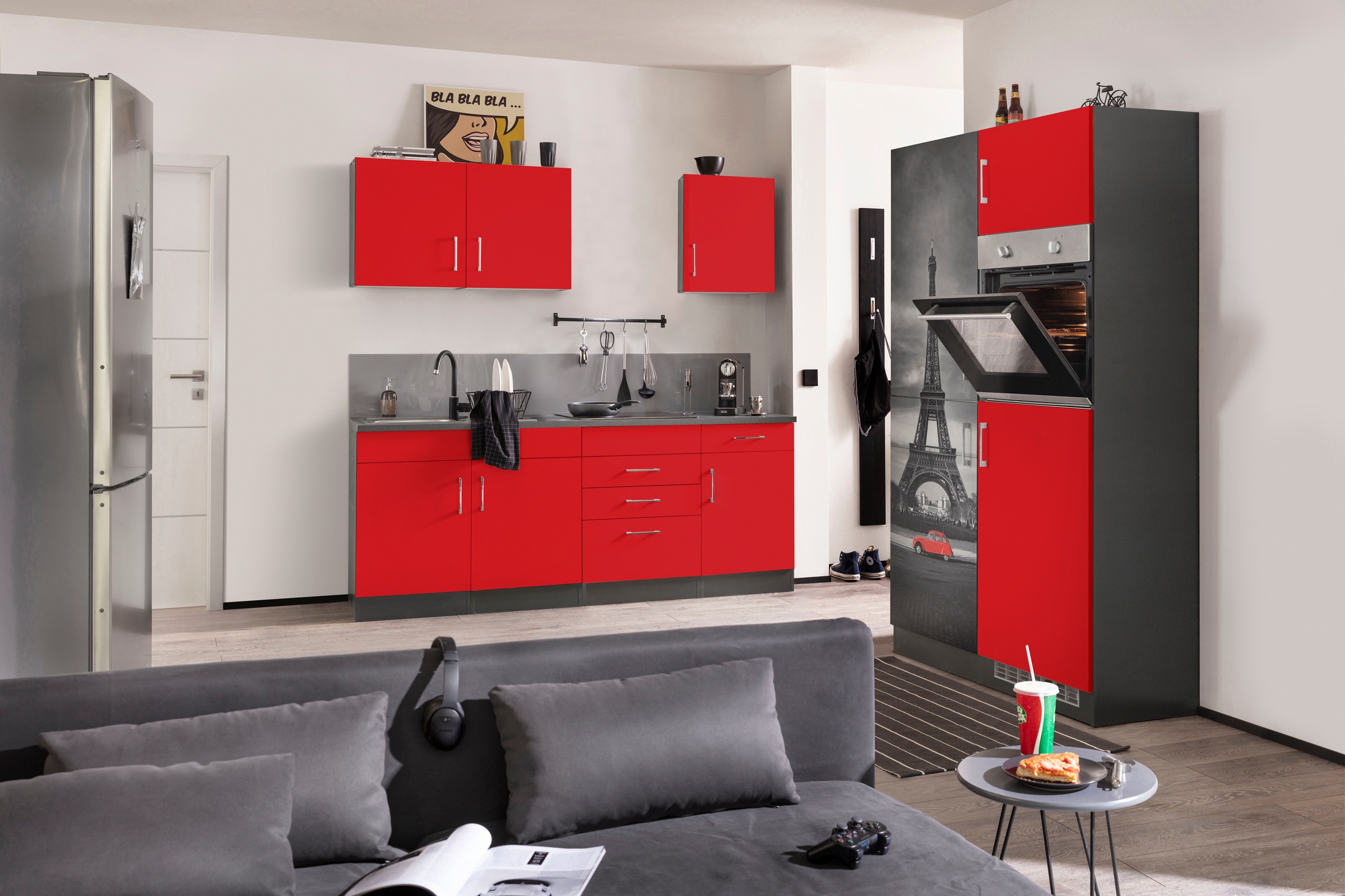 KOCHSTATION Küchenzeile »KS-Paris – Küchen mit einzigartigen Fotomotiven au günstig online kaufen