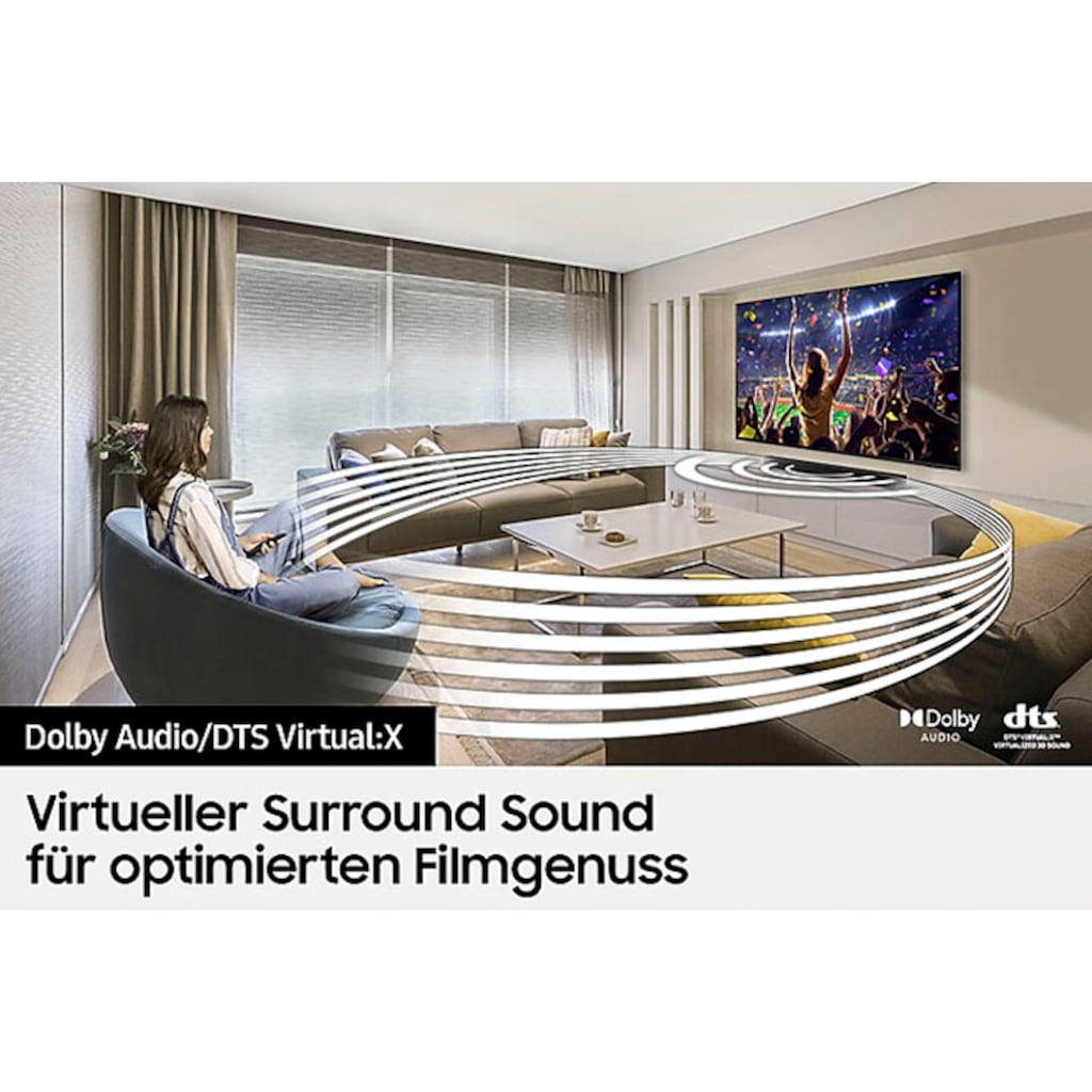 Samsung Soundbar »HW-B5«, 2.1-Kanal (mit 7 integrierten Lautsprechern)-Dolby Digital 2.0- und DTS Virtual:X-Unterstützung-Ausgangsleistung (RMS): 410 W bzw. 360 W