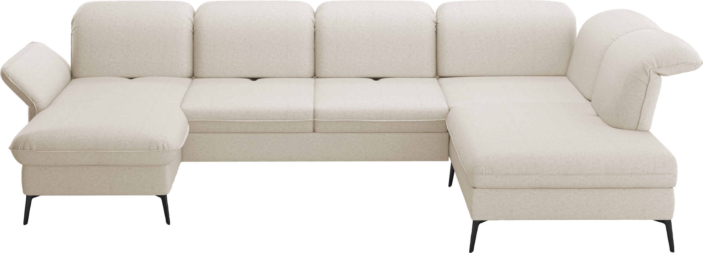 sit&more Wohnlandschaft »Emely, inkl. Sitztiefenverstellung«, wahlweise mit Bettfunktion,Bettkasten,Kopf- & Armteilverstellung