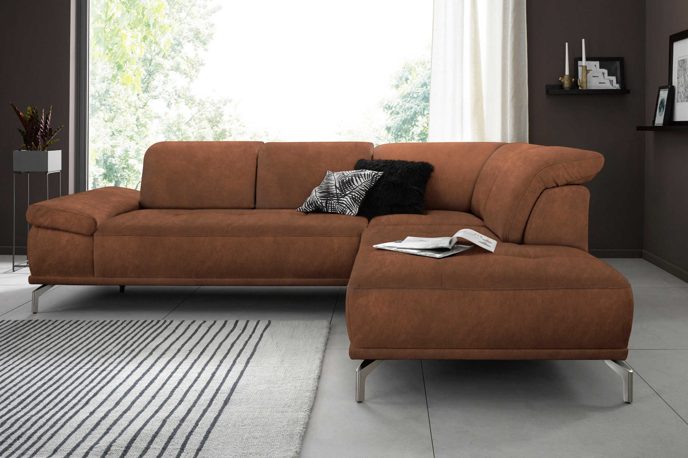 Home affaire Ecksofa »Caluna« Inkl.Sitztiefenverstellung, wahlweise mit Kop günstig online kaufen