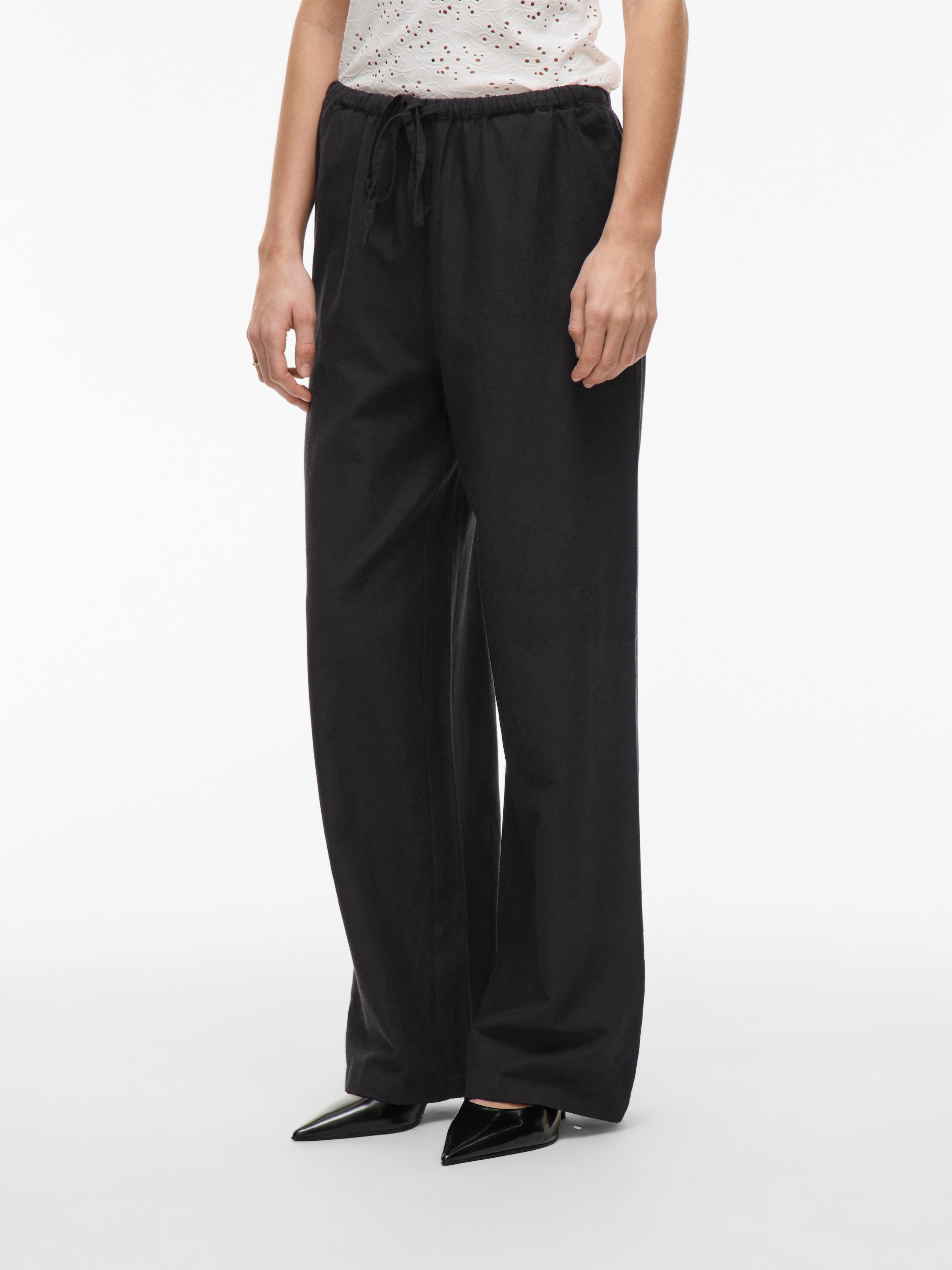 Vila Schlupfhose »VIPRISILLA RW PANTS - NOOS«  Sommerhose, mit Leinen