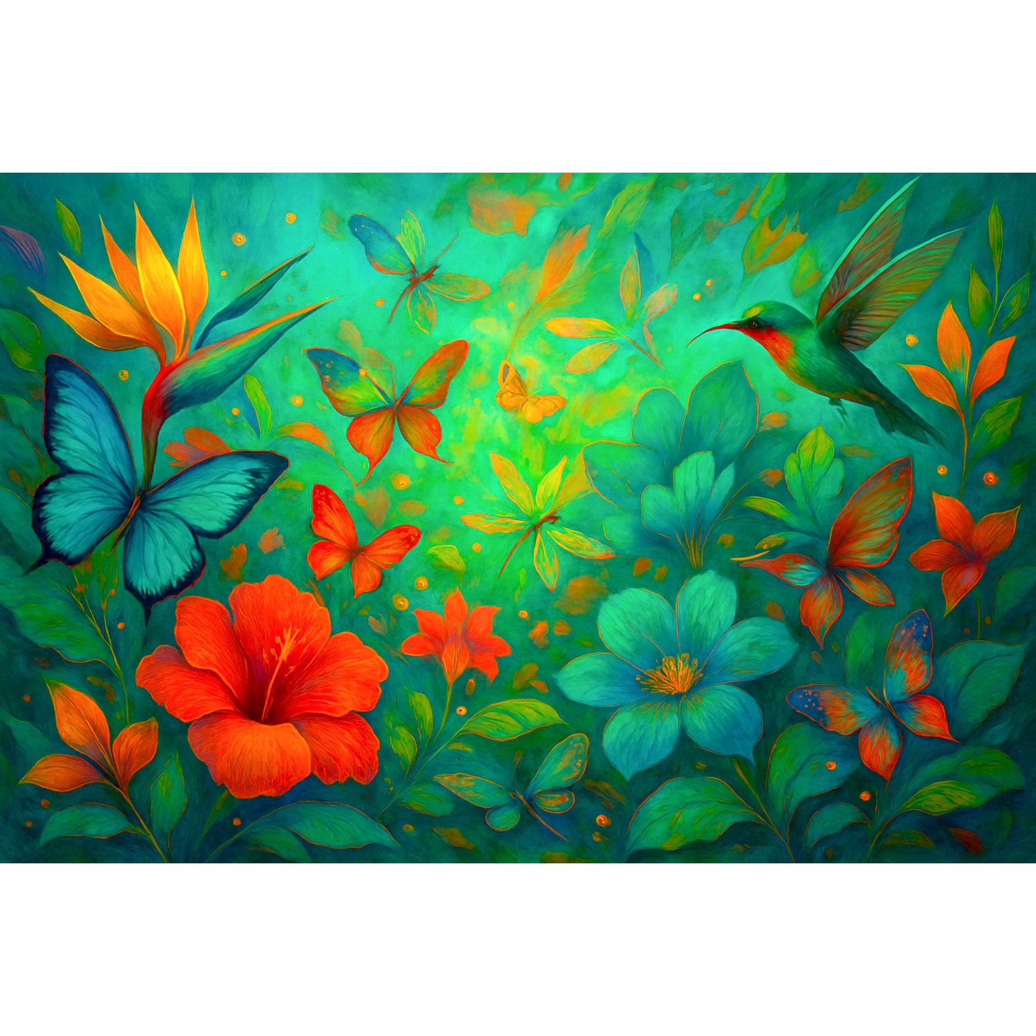 queence Acrylglasbild »Leichtigkeit«, Blätter-Blätterbilder-Blumen-Blumenbi günstig online kaufen