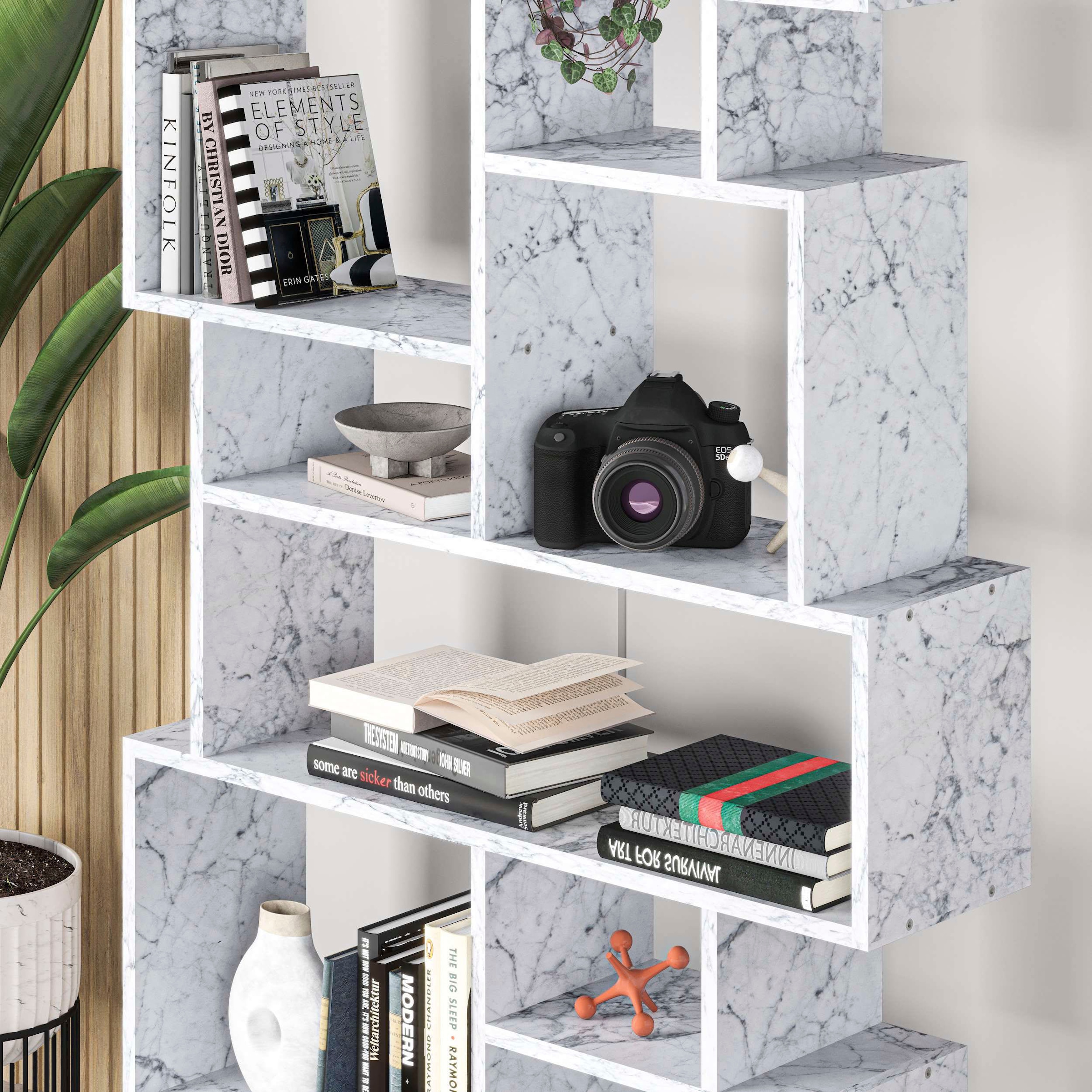 Decortie Bücherregal »Karmato Bücherregal«, (Packung), Leichte Montage, Lagerung, Platzsparend