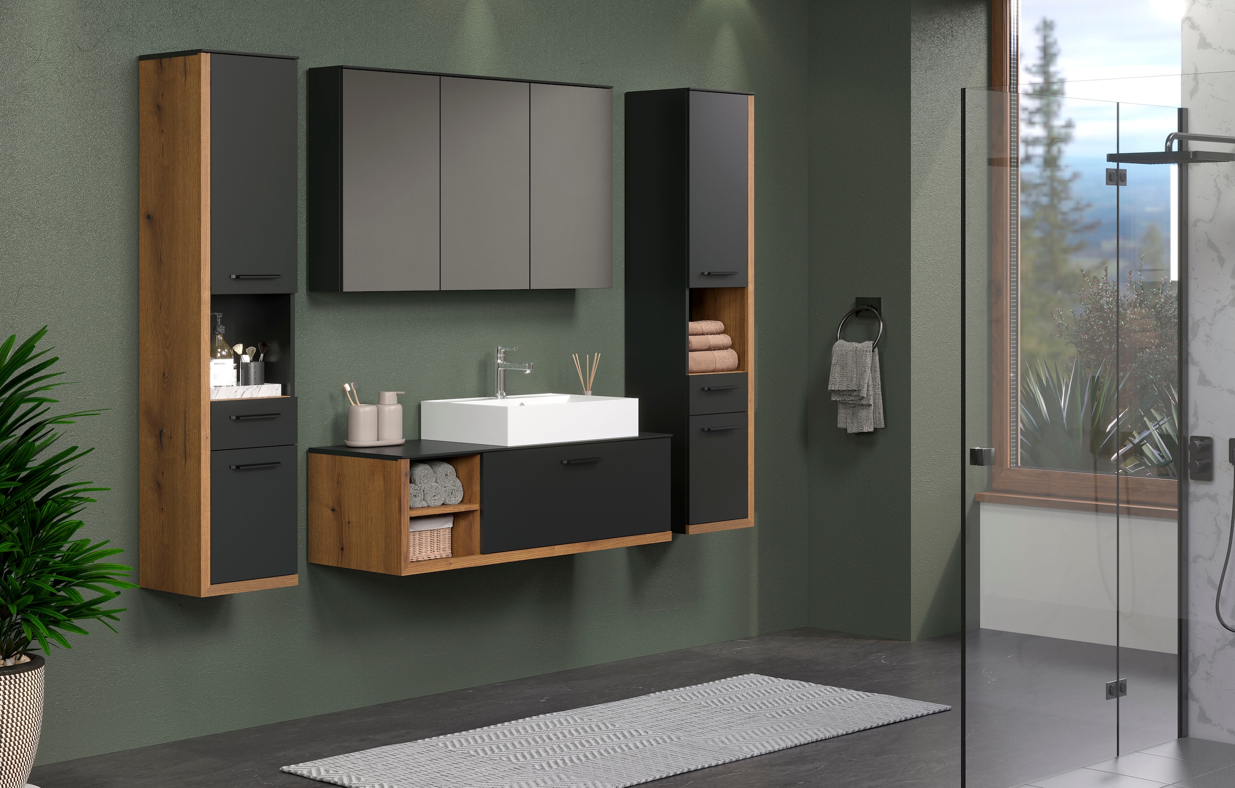 INOSIGN Waschtisch »Premont«, Eleganter Waschbeckenunterschrank mit 60 cm Waschbecken - Softclose