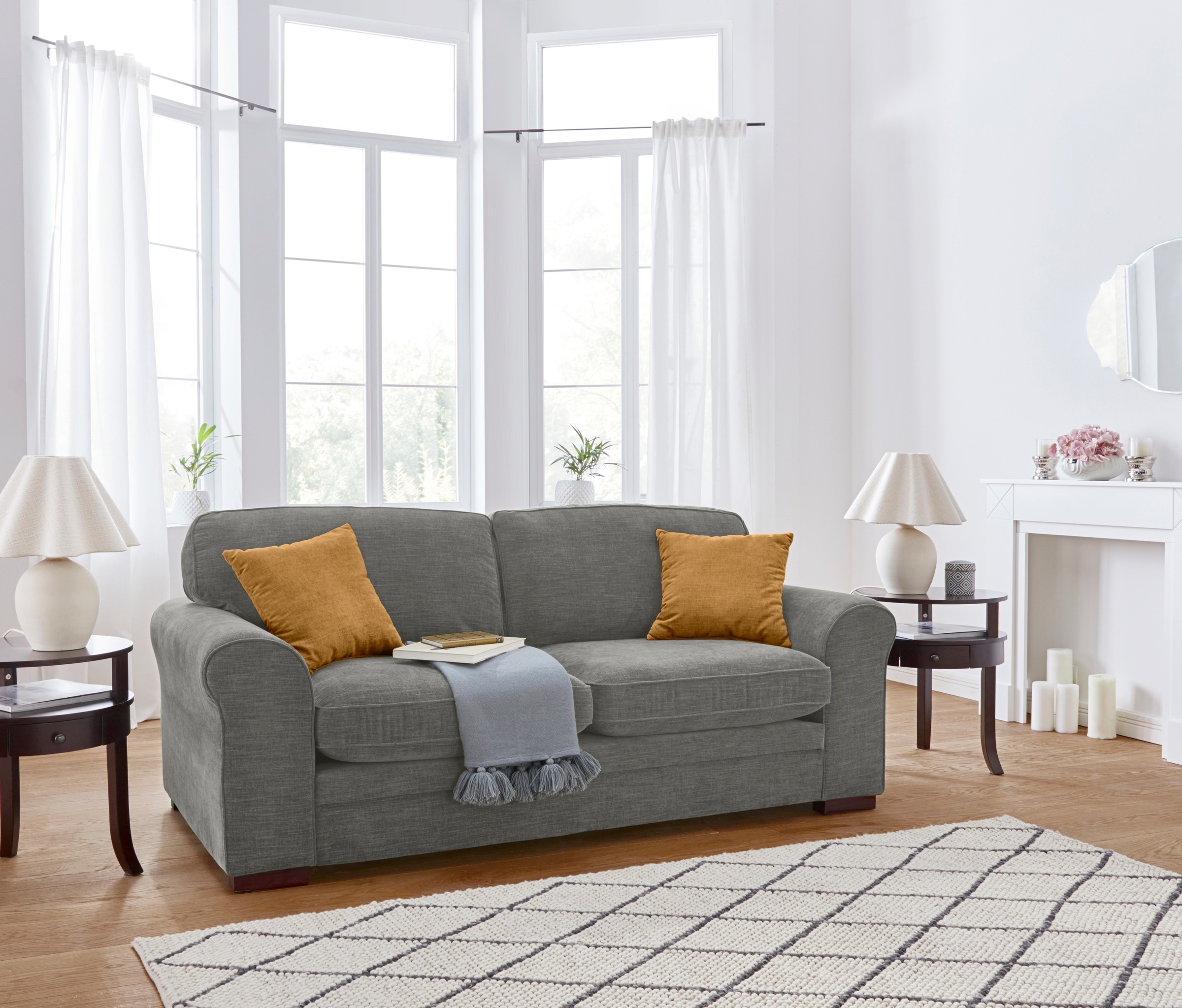 Home affaire "Broughton" weicher Sitzkomfort, incl. 2 Zierkissen, Keder günstig online kaufen