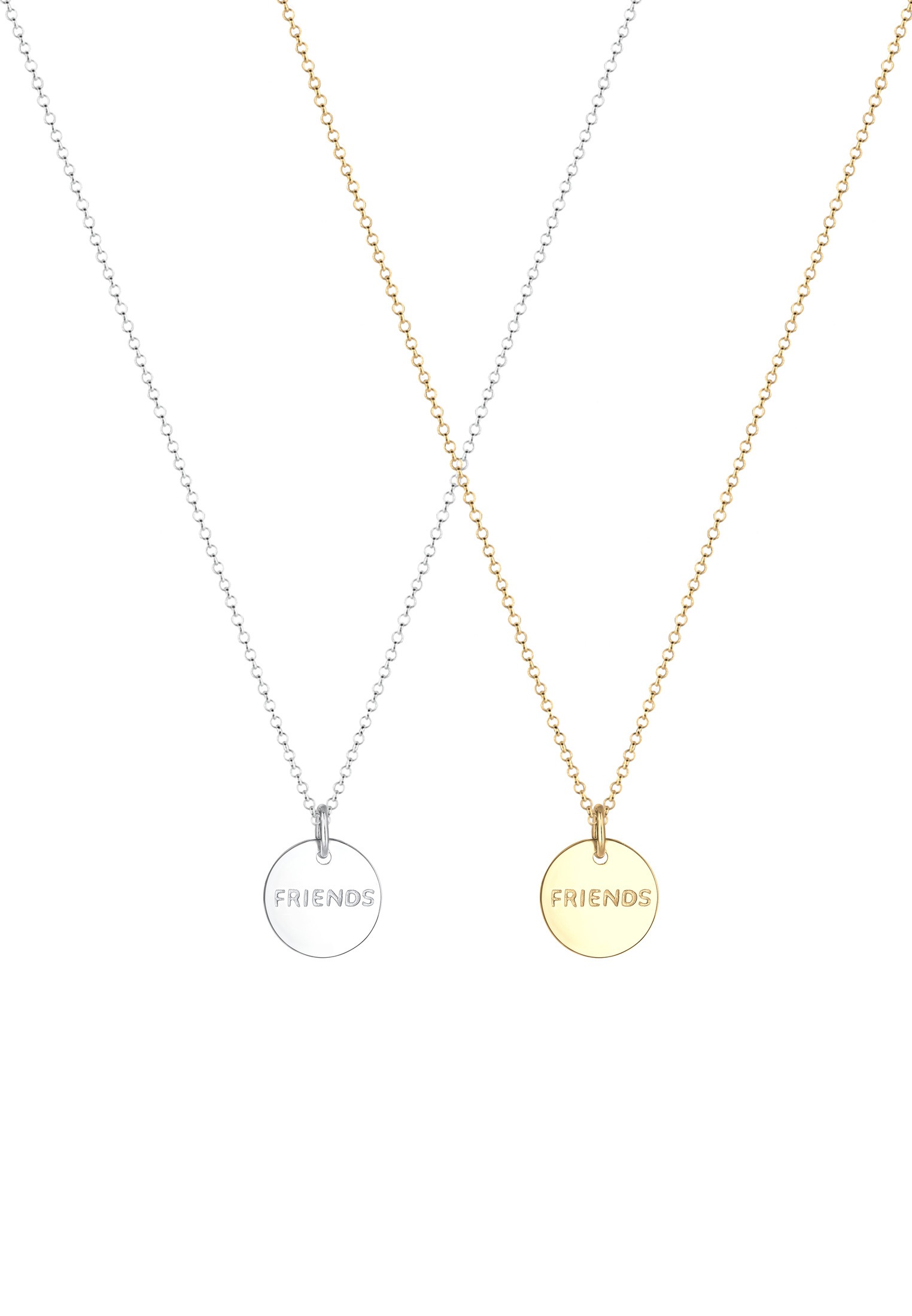 Elli Ketten-Set »Partnerkette Friends Infinity Bi-Color 925 Silber«