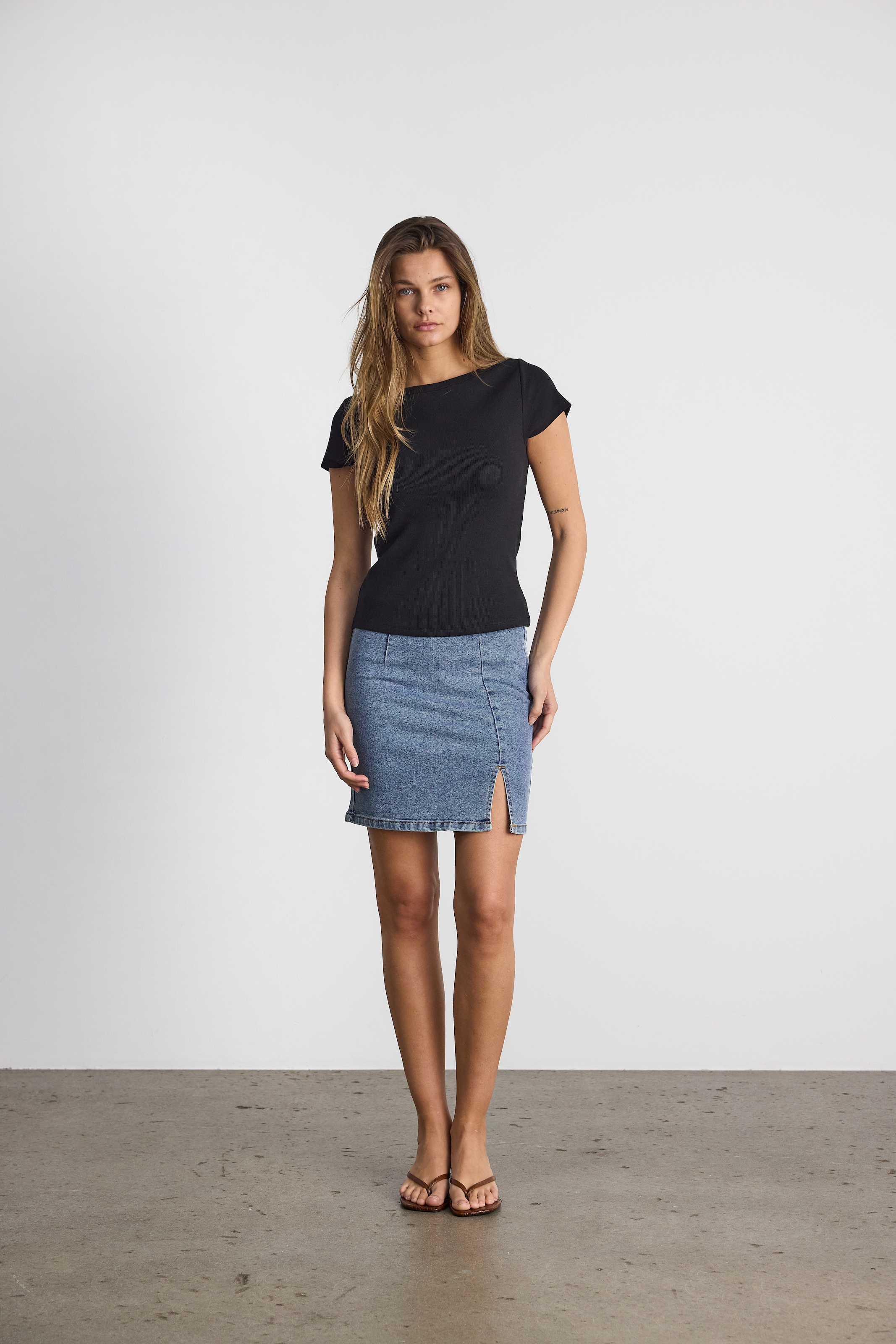 Noisy may Kurzarmshirt »NMMAYA S/S BOATNECK TOP NOOS« Baumwollmischung, regular fit