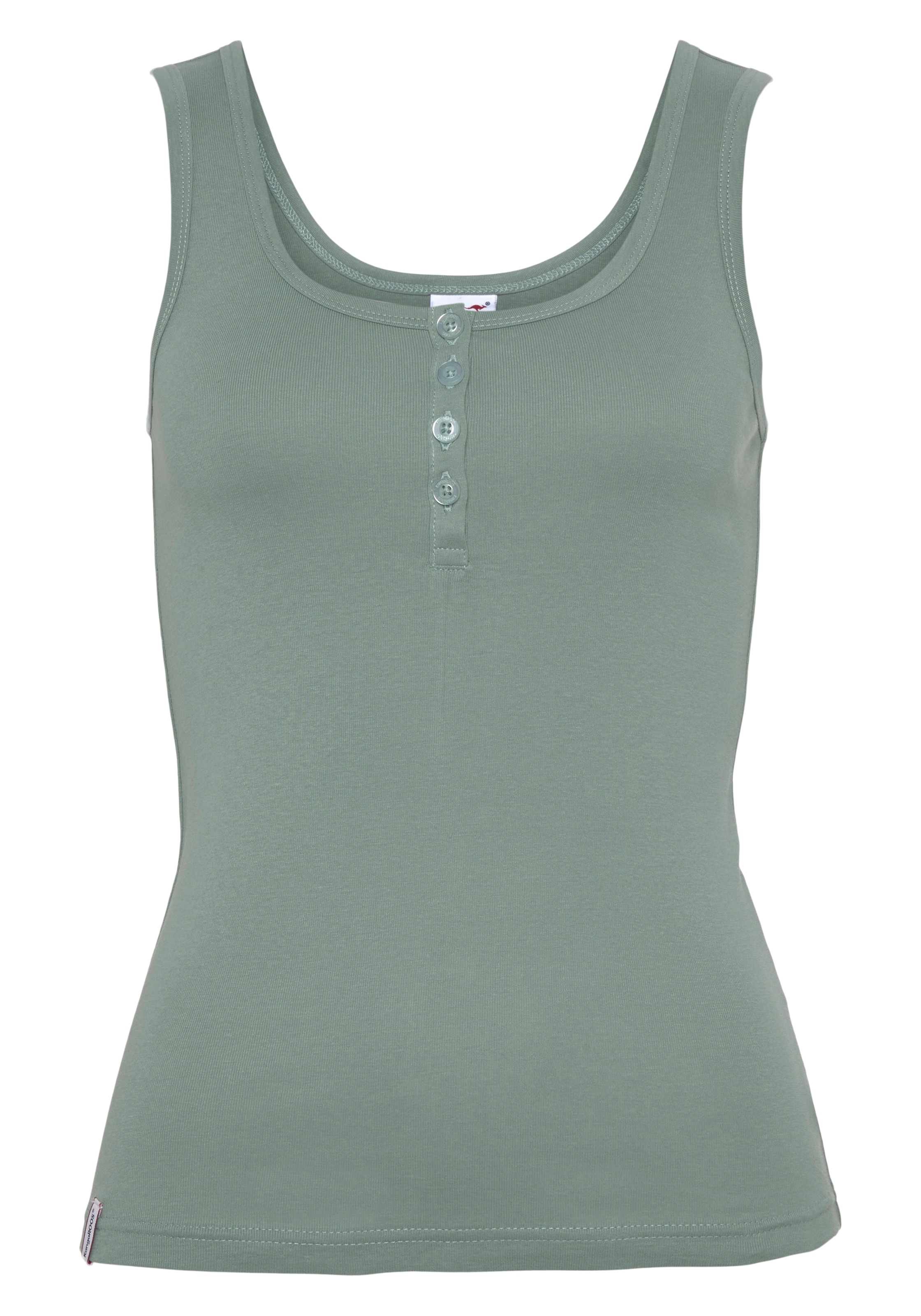 KangaROOS Tanktop, (Packung, 2 tlg., 2er-Pack), einmal mit und einmal ohne Knopfleiste