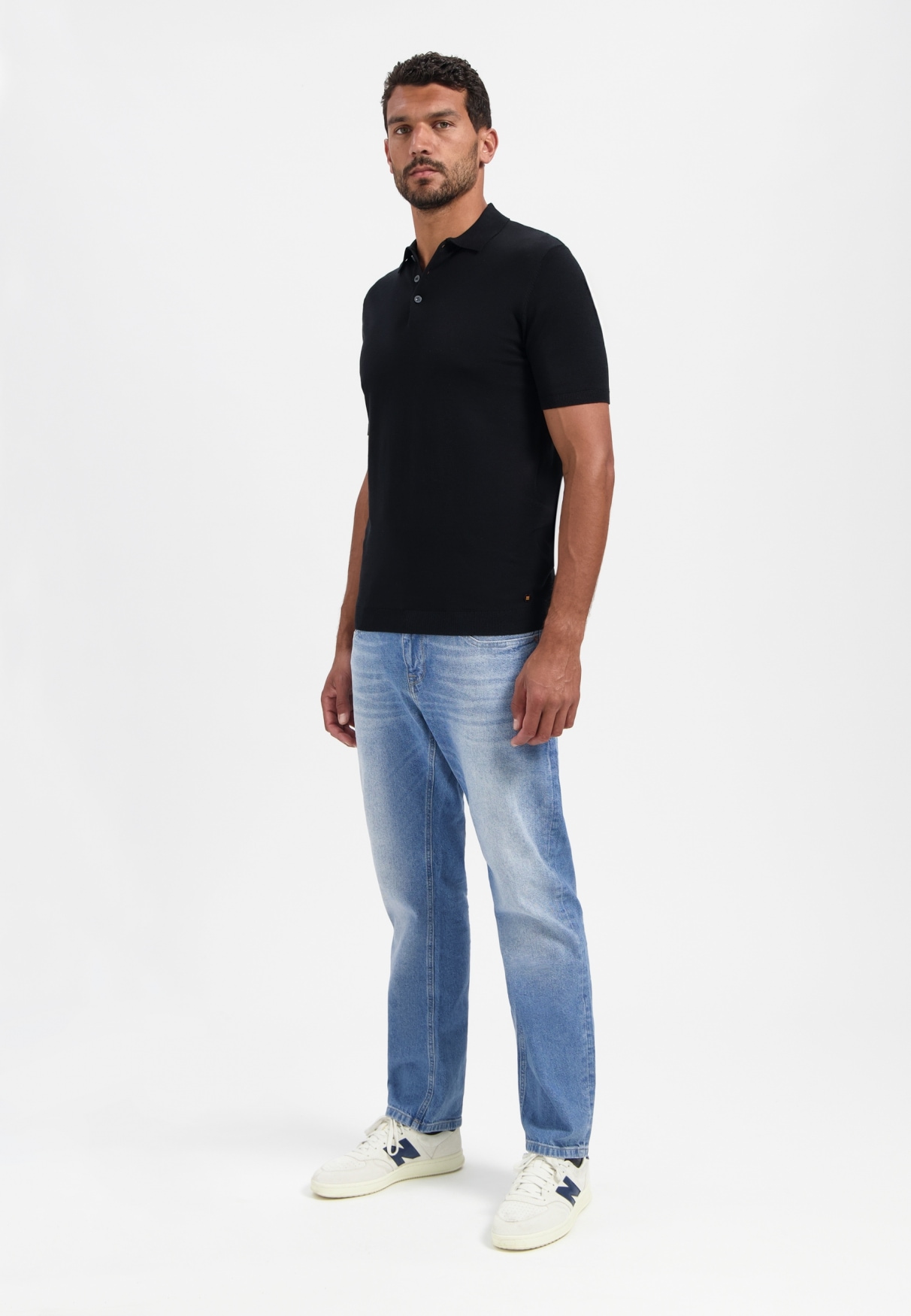NO EXCESS T-Shirt »No Excess Gestricktes Poloshirt«