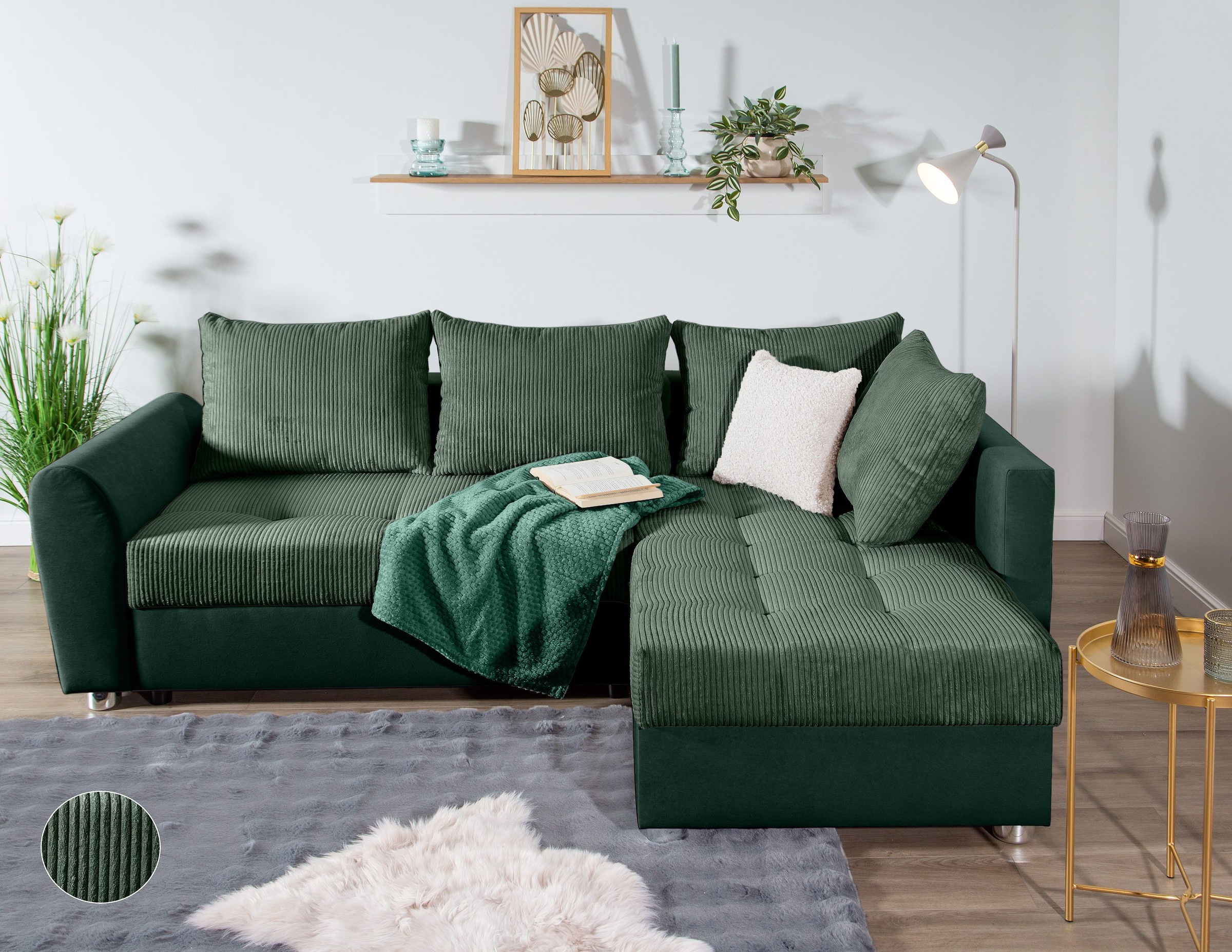 COLLECTION AB Ecksofa »Jana L-Form«, inkl. Bettfunktion,Bettkasten und Bonn günstig online kaufen