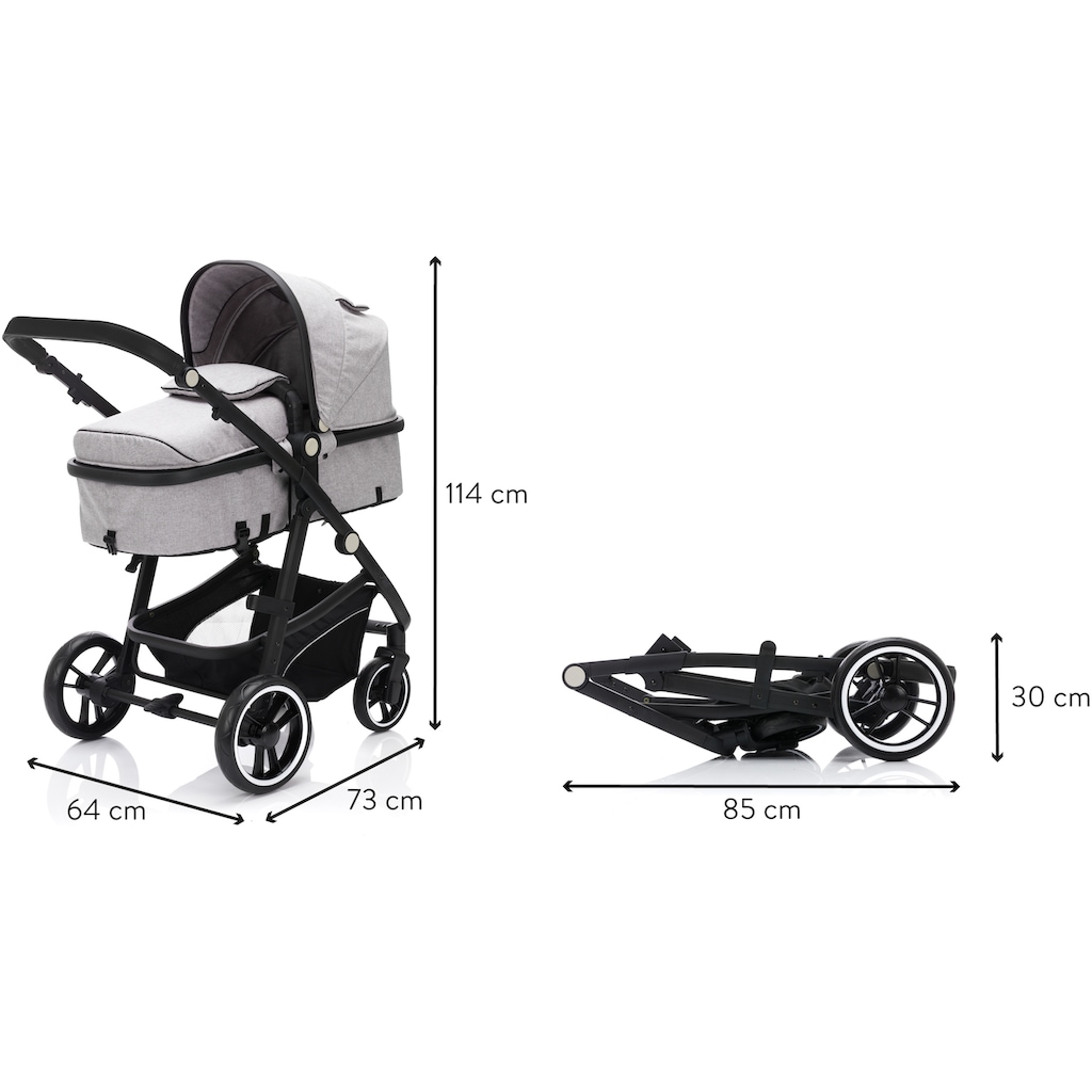 Fillikid Kombi-Kinderwagen »Panther, stone melange«, 22 kg