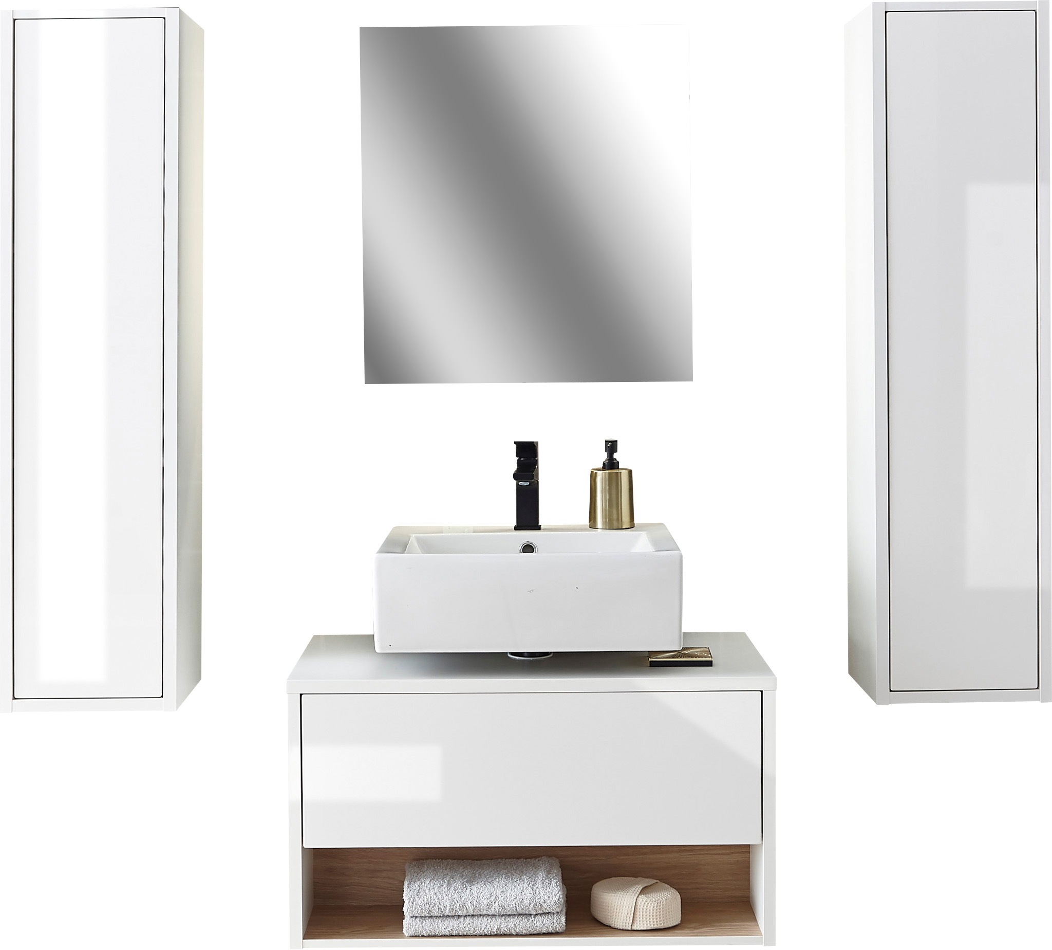 Places of Style Badmöbel-Set »Studio Line, Bad im modernen Design, 4-teilig günstig online kaufen