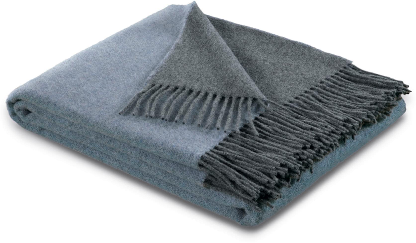 Biederlack Plaid »Soft Impression im Doubleface-Look« Wolle-Kaschmir-Mix günstig online kaufen