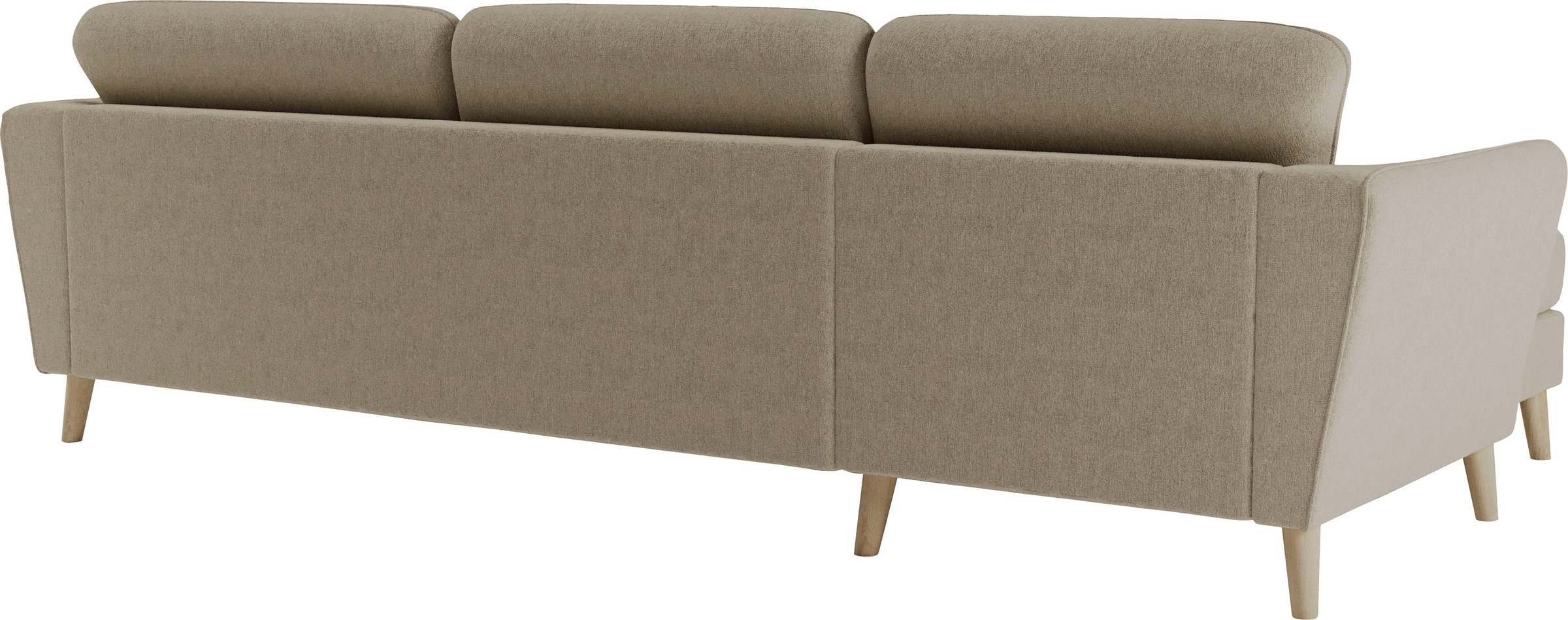 Home affaire Ecksofa »MARSEILLE (279/152cm),L-Form, Rec. rechts/links«, Massivholzbeine aus Eiche, in verschieden Bezügen und Farbvarianten