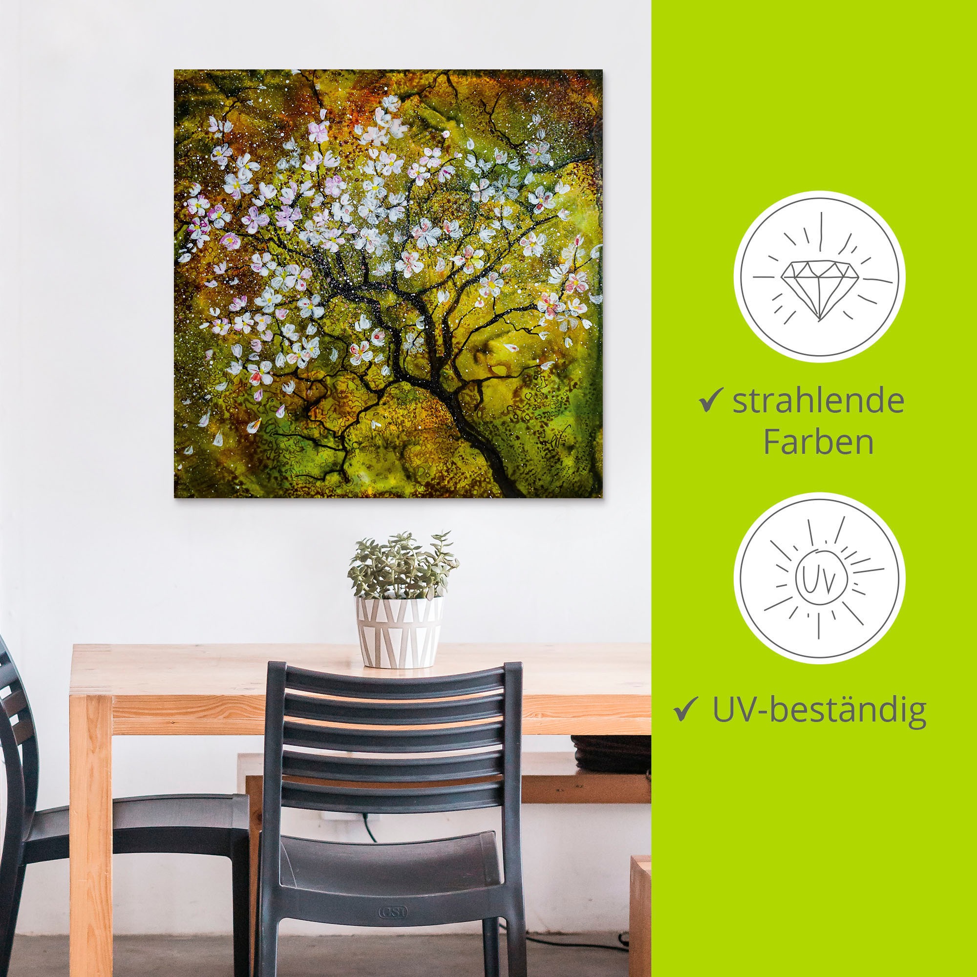 Artland Wandbild »Kirschblüte«, Baumbilder, (1 St.), als Alubild, Outdoorbild, Leinwandbild, Wandaufkleber, versch. Größen