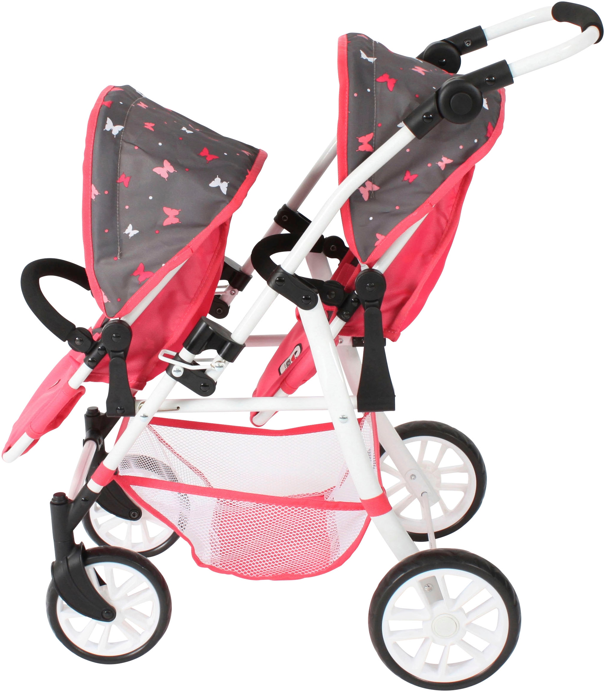 CHIC2000 Puppen-Zwillingsbuggy »Twinny, Butterfly«, mit schwenkbaren Vorderrädern