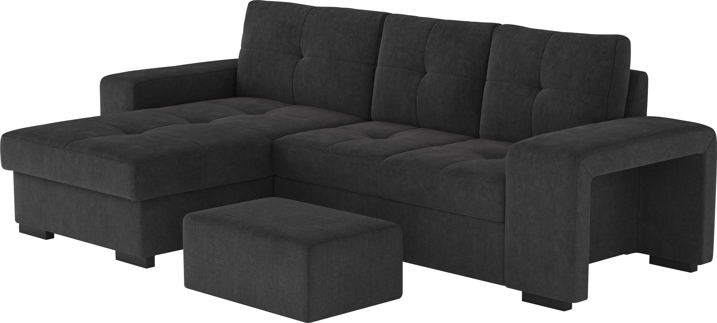COTTA Ecksofa »Mattina L-Form«, inkl. Hocker, wahlweise mit Bettfunktion und Bettkasten