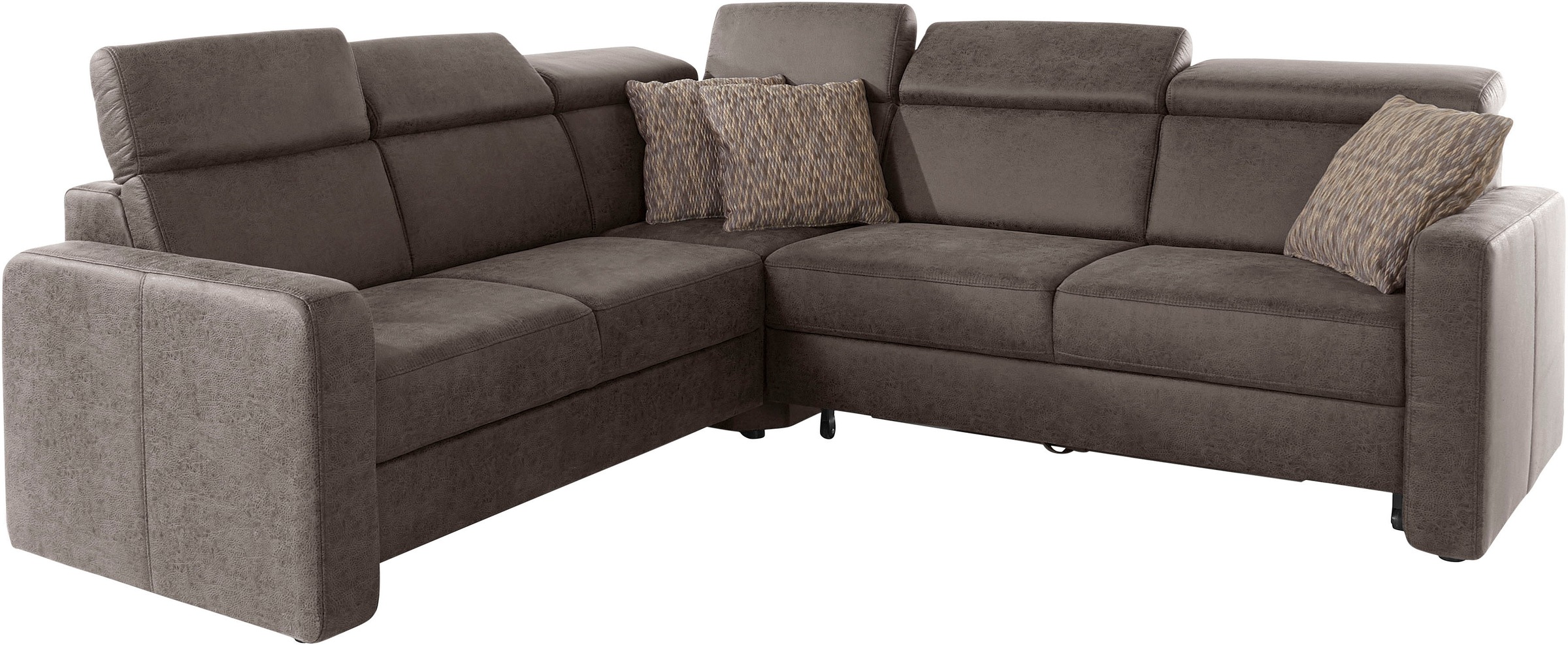 sit&more Ecksofa »Bologna L-Form«, Kopfteilverstellung, wahlweise mit Bettfunktion und Schubkasten