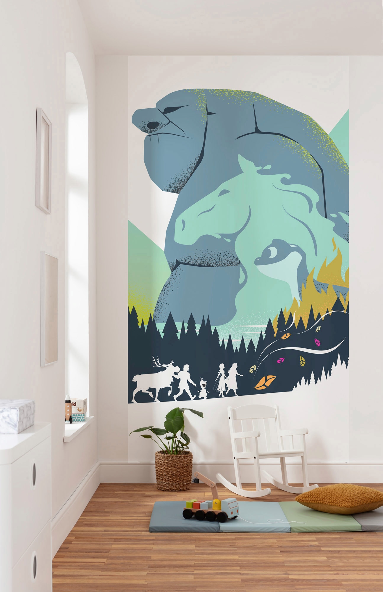 Disney Fototapete Die Eiskönigin Abenteuer Blau und Grün 150 x 280 cm 61206 günstig online kaufen