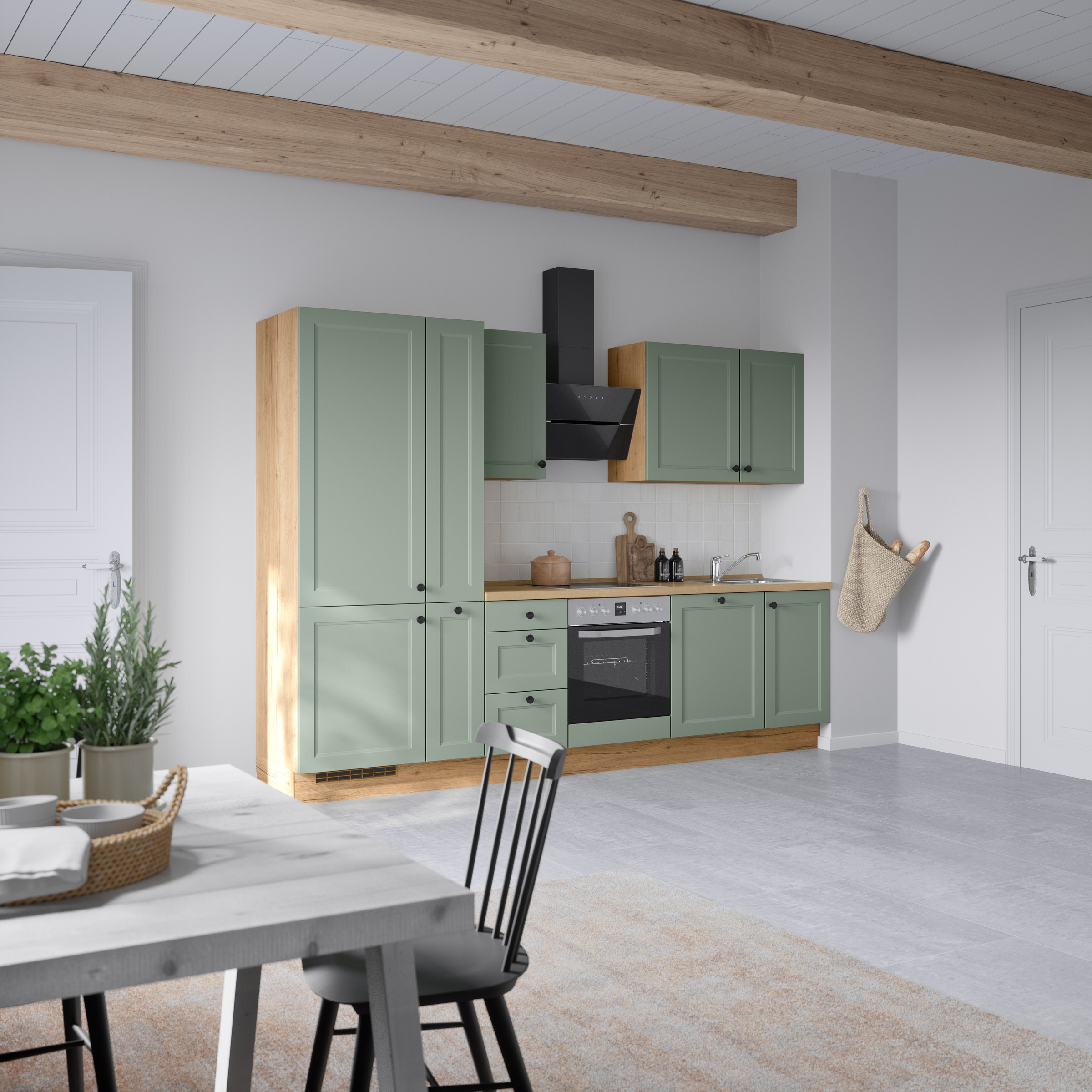 nobilia® Küchenzeile »"Cascada II"« vormontiert, Breite 300 cm, Ausrichtung wählbar, wahlw. mit E-Geräten