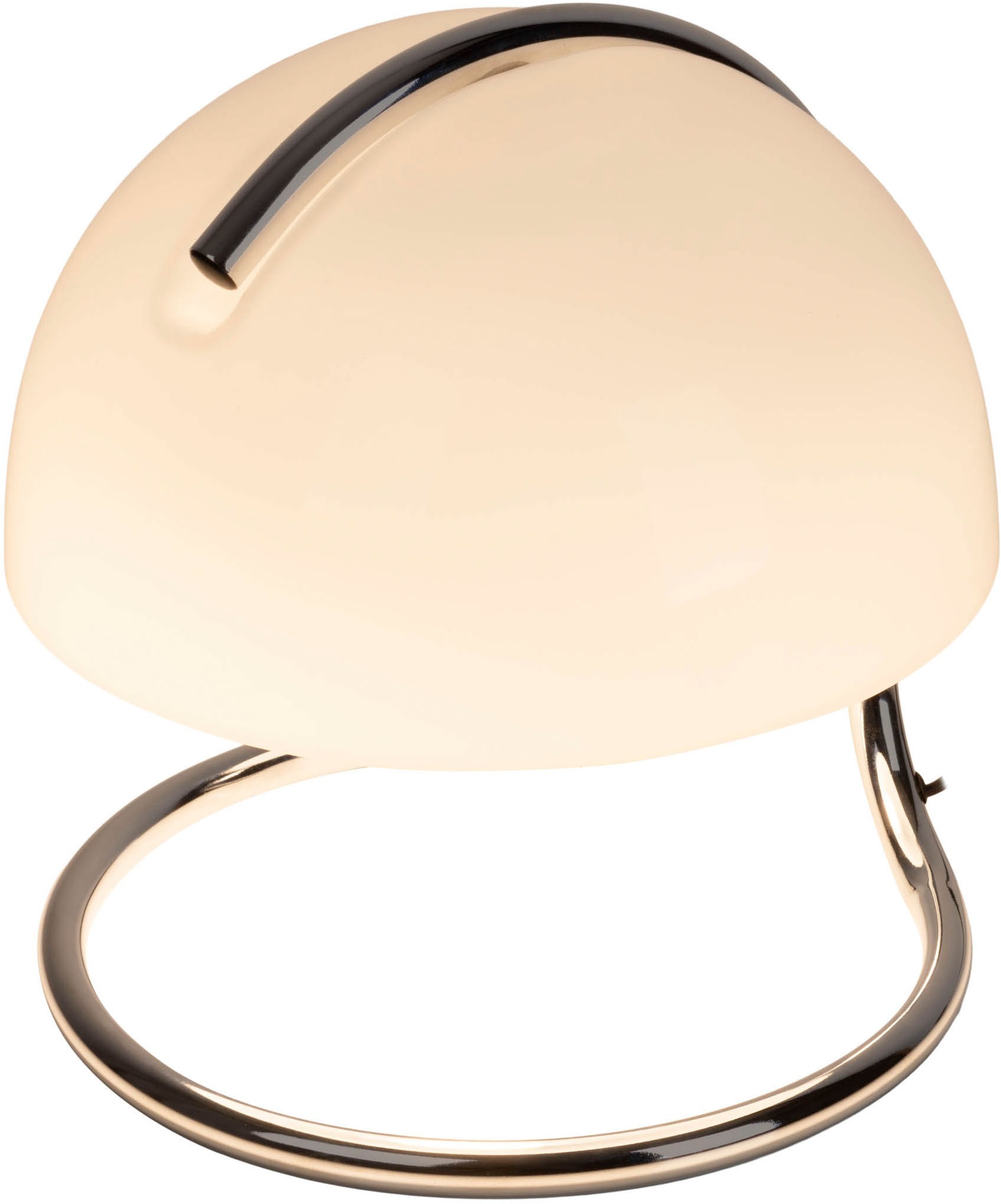 näve Tischleuchte »Burano« E27 1 Stk. halbkugelförmiger Glasschirm, 1x E27, Zuleitung schwarz 150cm