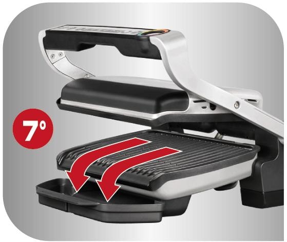 Tefal Kontaktgrill »GC712D OptiGrill+«, 2000 W, 6 Grillprogramme, passt Temperatur + Grillzyklus ans Grillgut an