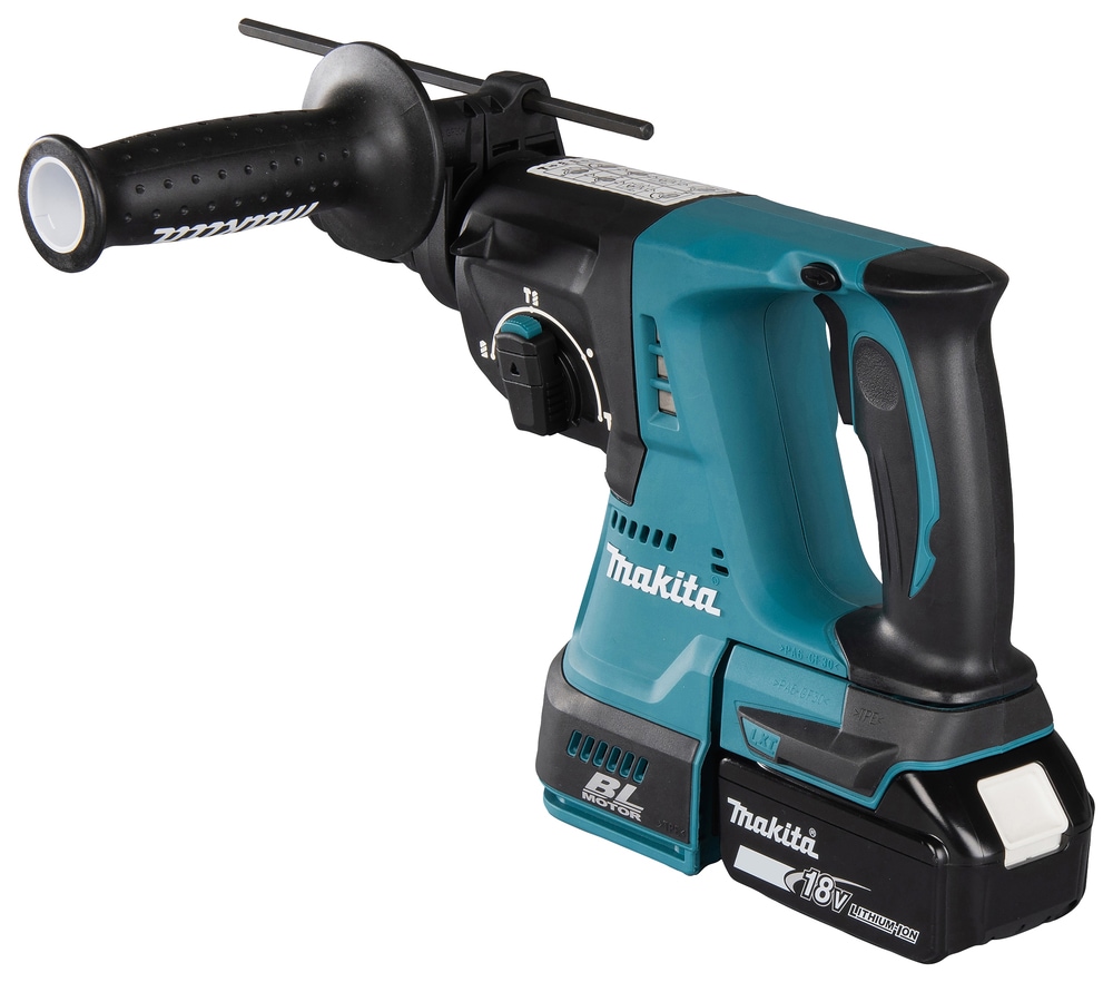 Makita Akku-Kombibohrhammer »»DHR243RT3J« 18V, Inkl. 3x 5Ah Akku und Ladegerät« SDS-PLUS, 24 mm, 2,0 J,  bürstenlos zum Meißeln, Bohren und Hammerbohren +Schnellwechselfutter