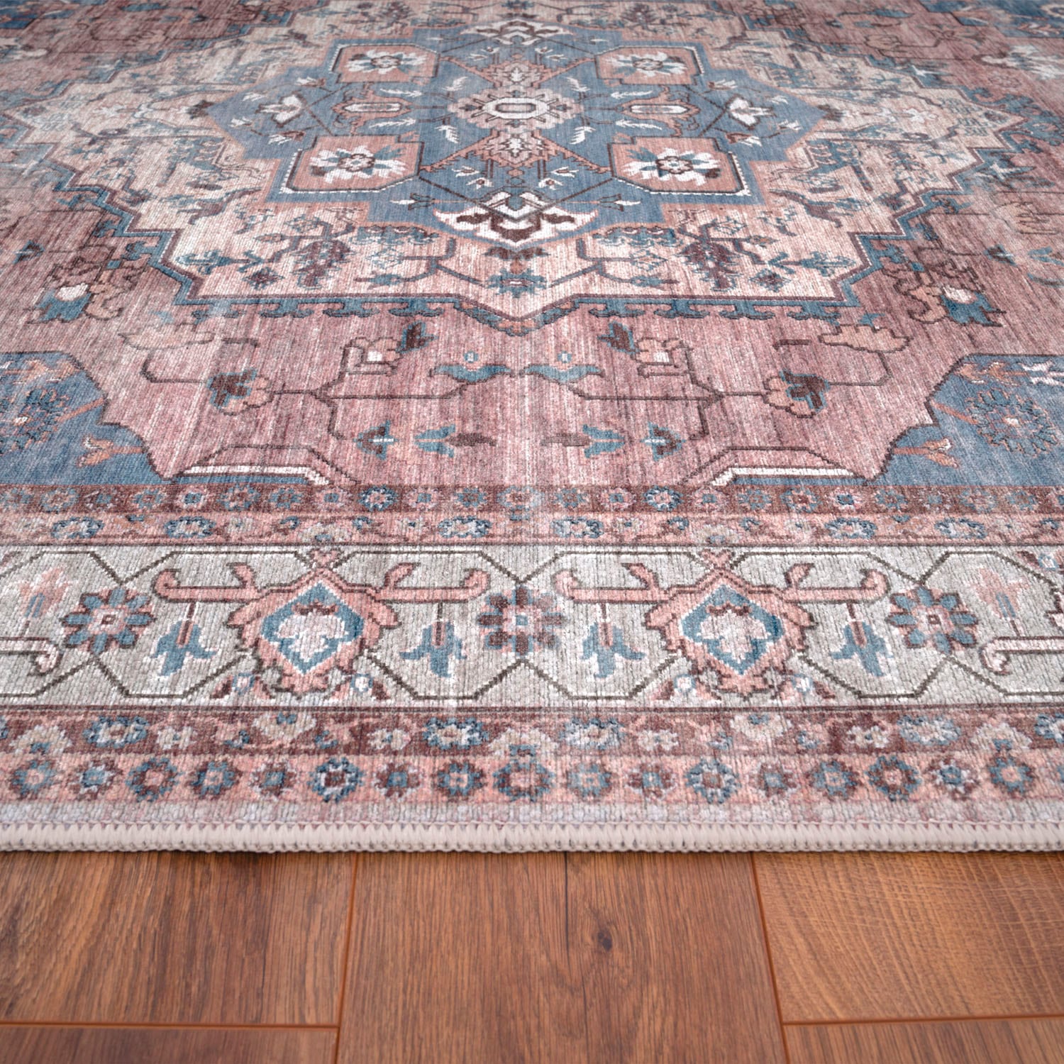 Paco Home Teppich »Bordeaux 246«, rechteckig, 4 mm Höhe, Kurzflor, Orient-Optik, Pastell-Farben, Vintage Design, waschbar