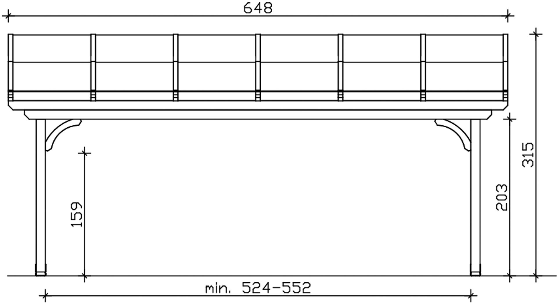 Skanholz Terrassendach »Verona« Leimholz